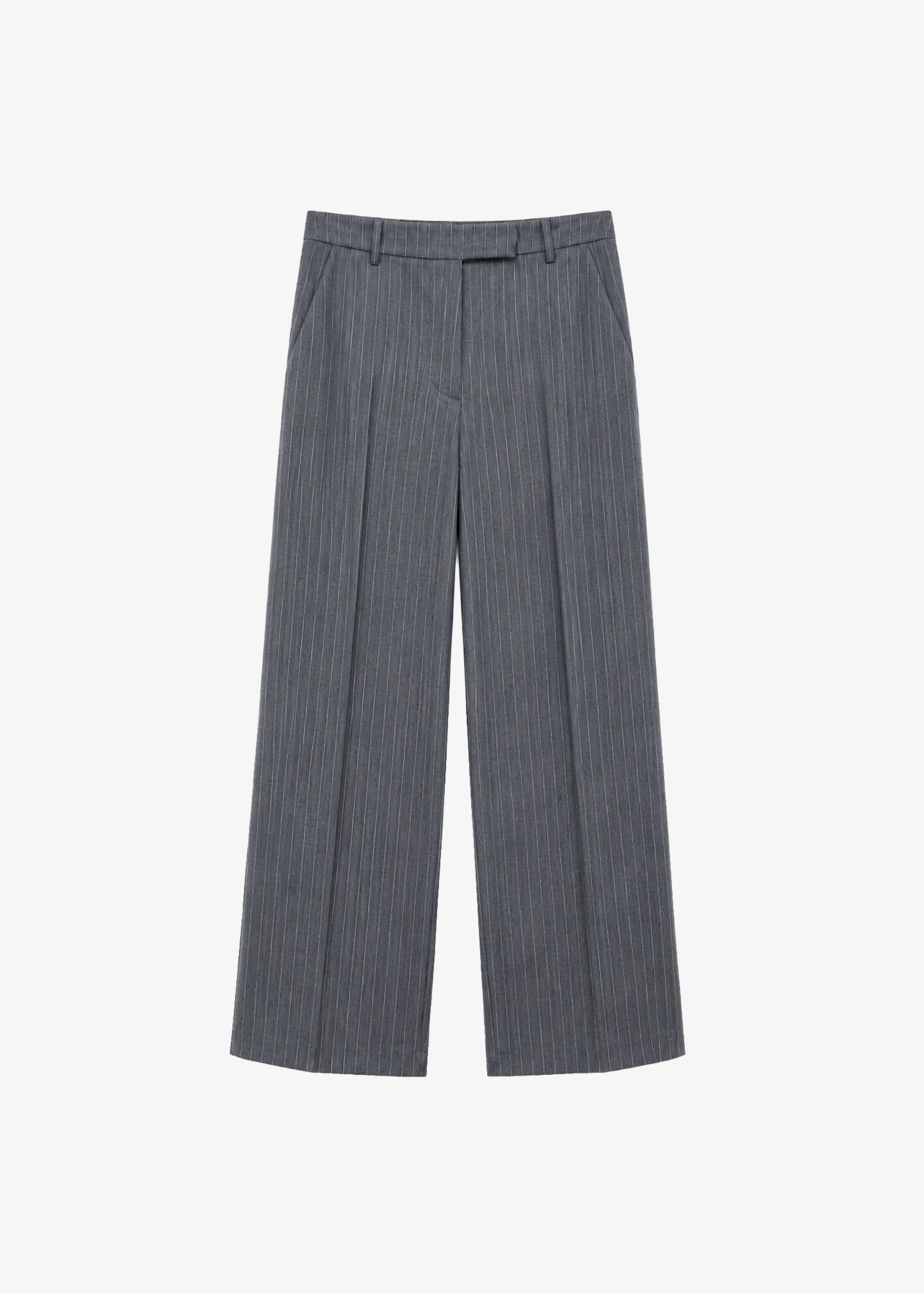 Brickell Trousers - Grey/White Pinstripe - 1