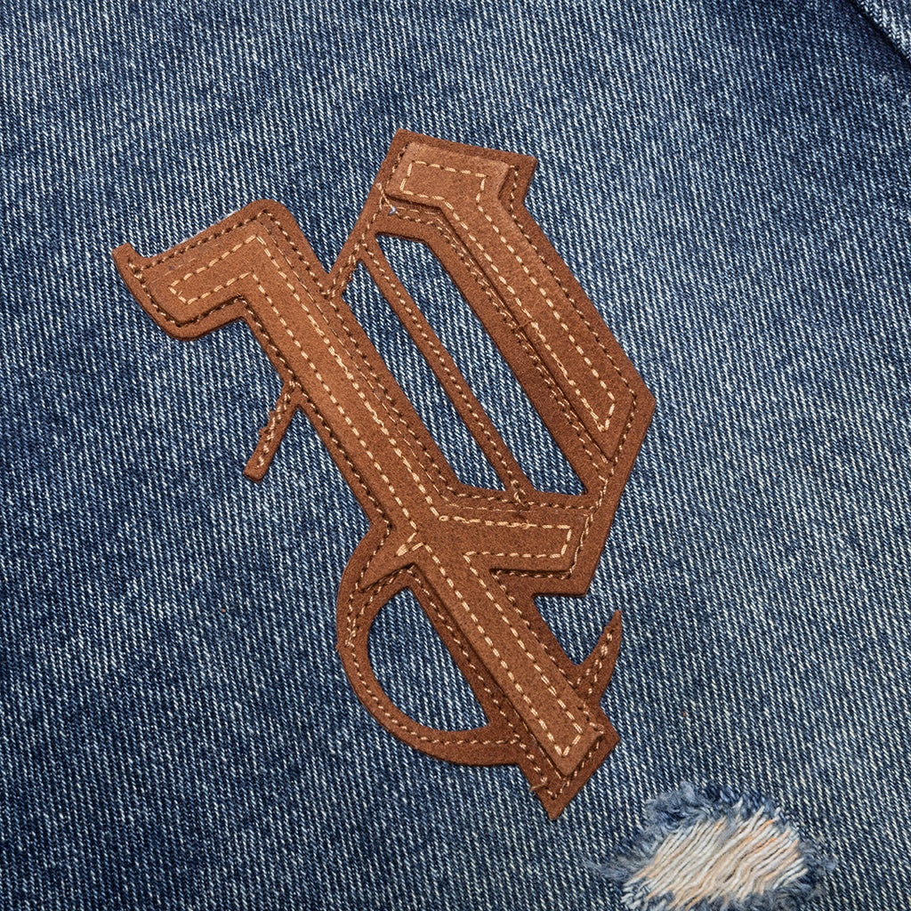 LOGO PATCH 5 POCKETS - BLUE/GOLDEN BROWN - 3