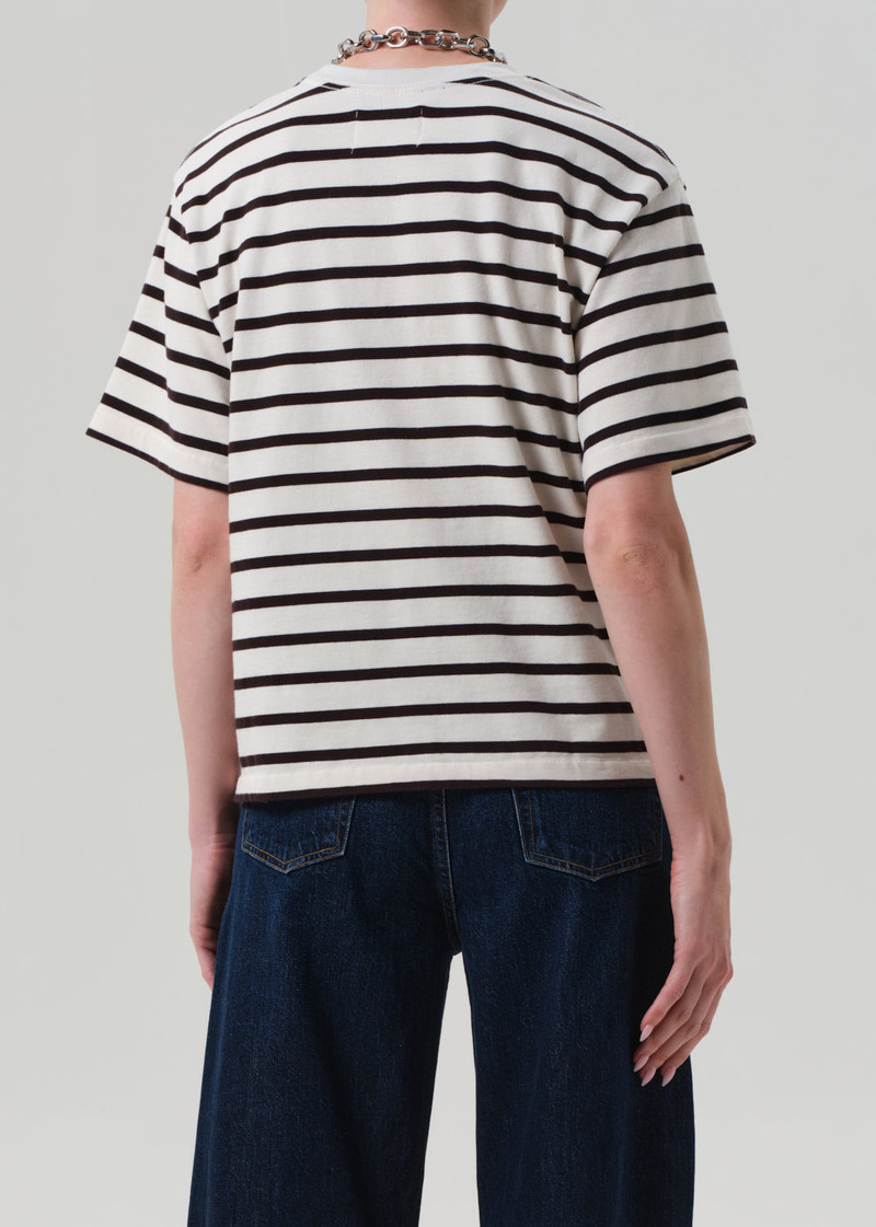 Goldie Tee In Chocolate Stripe 3