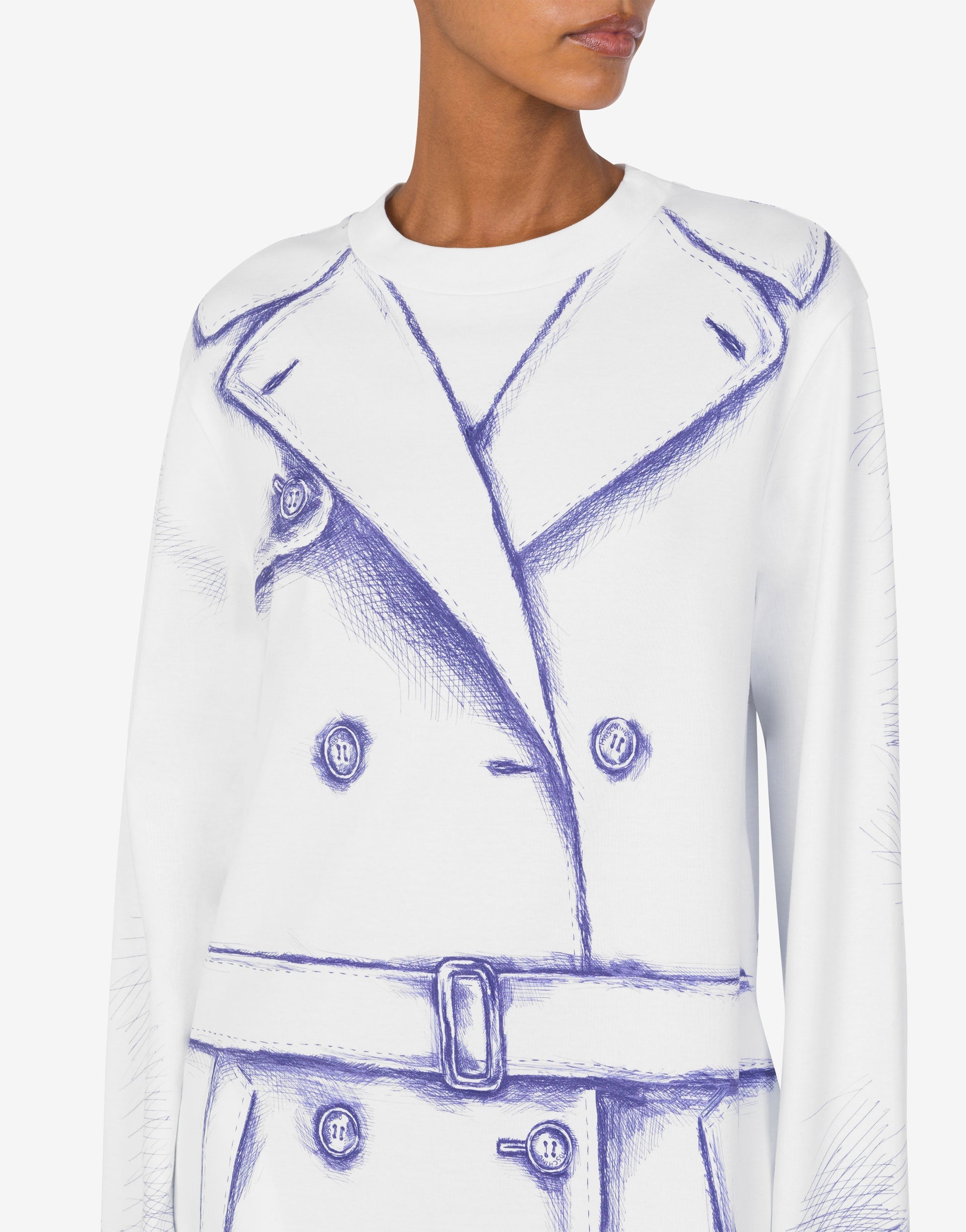 COTTON INTERLOCK DRESS TROMPE L’ŒIL - 3