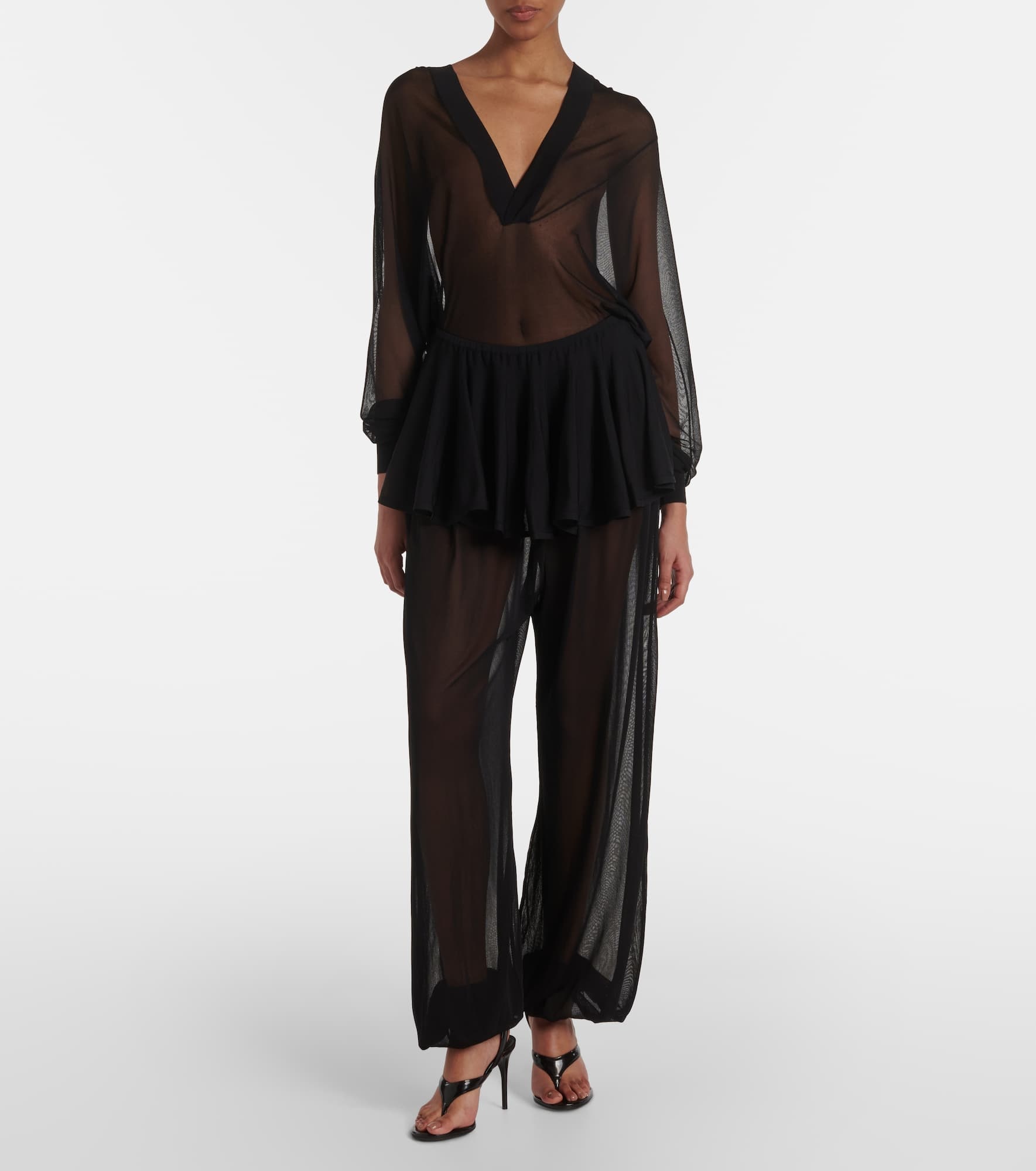 Sheer hooded bodysuit - 2