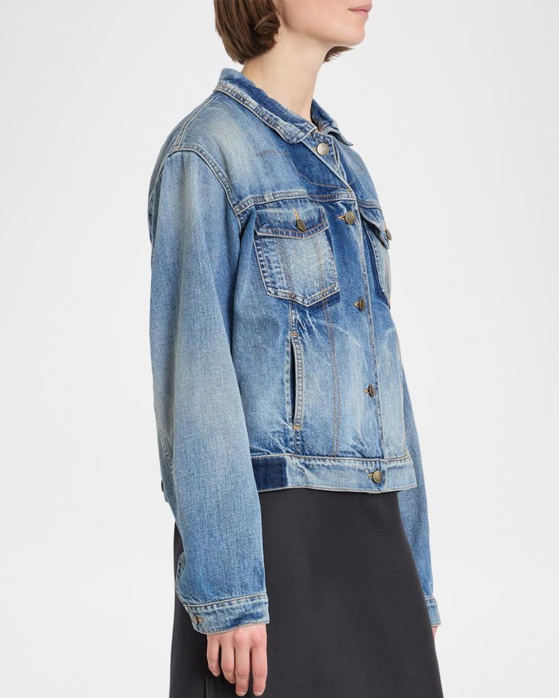 Folded-Collar Denim Jacket 6