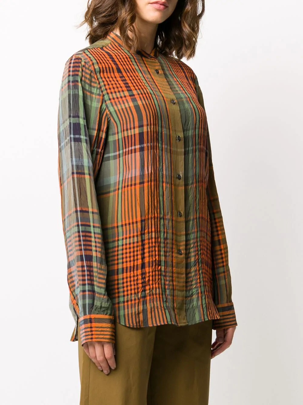 checked print shirt - 3