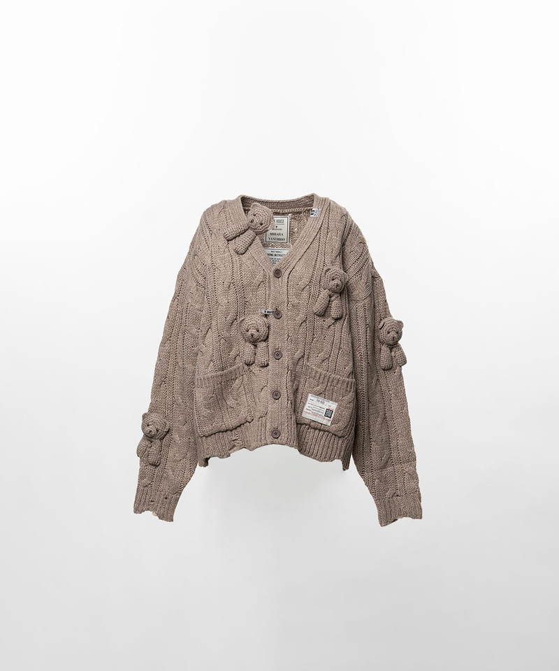 "PINK HOUSE x MMY" Bear Motif Knit Cardigan 27