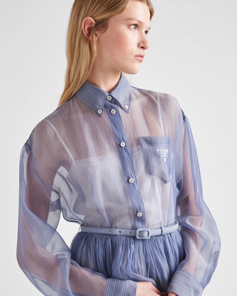 sachin and babi light blue dress Veronica Beard Eunice Floral Embroidered Striped Button-Front Midi Dress