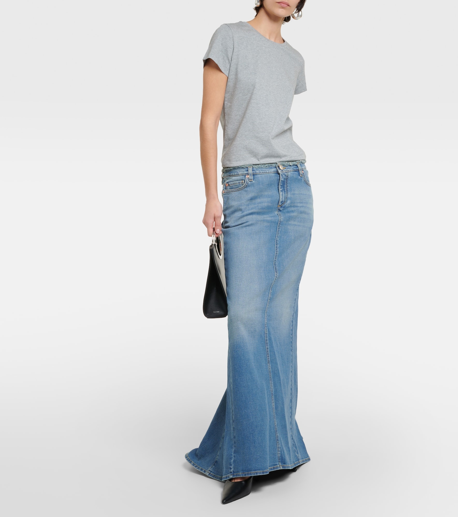 Cotton-blend jersey T-shirt - 2