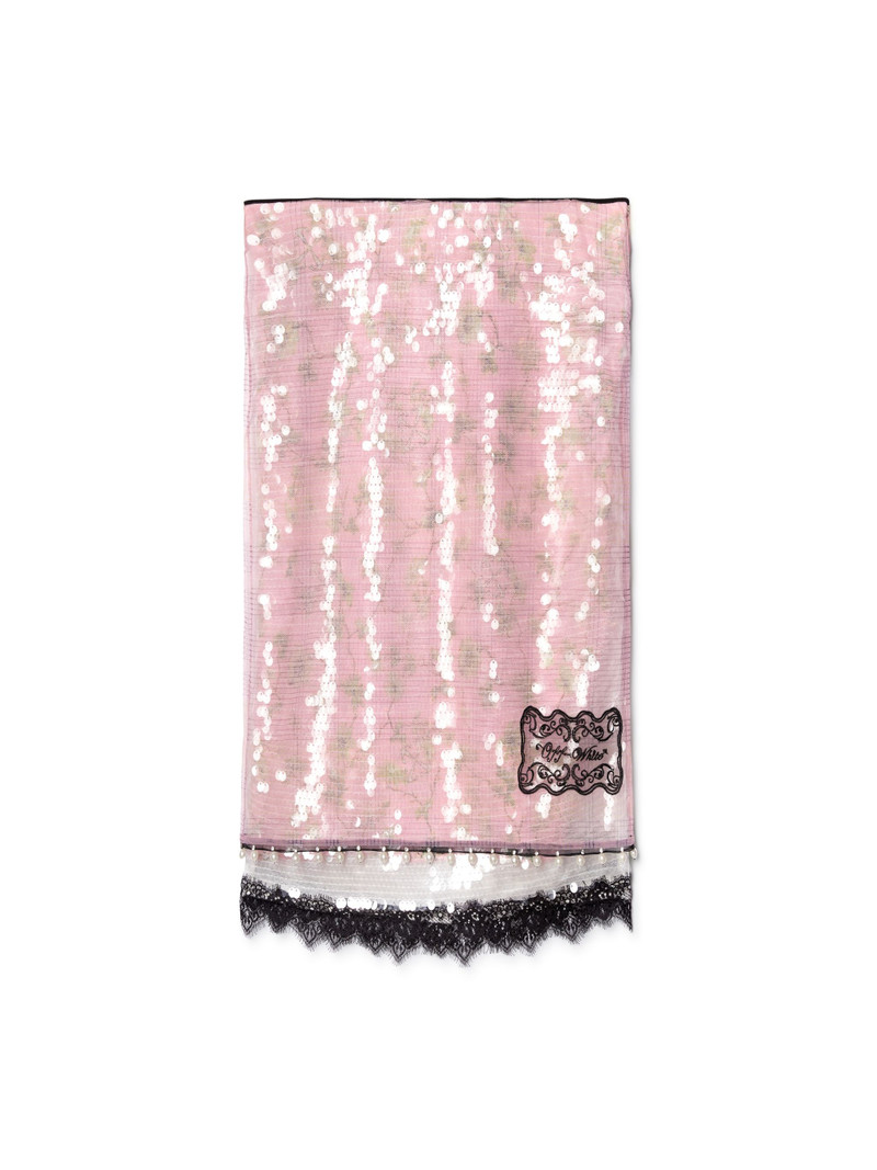 Pink Sequin Ramage Midi Skirt 1