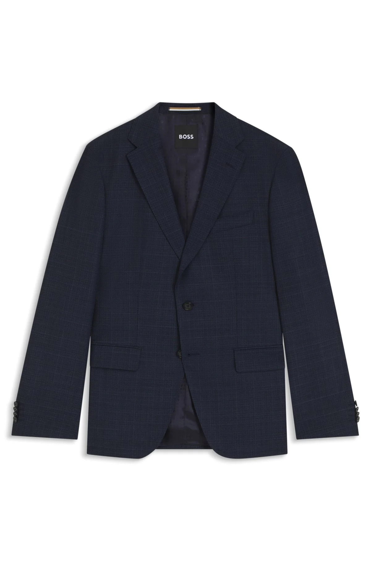 SLIM-FIT BLAZER IN CHECKED VIRGIN WOOL - 1