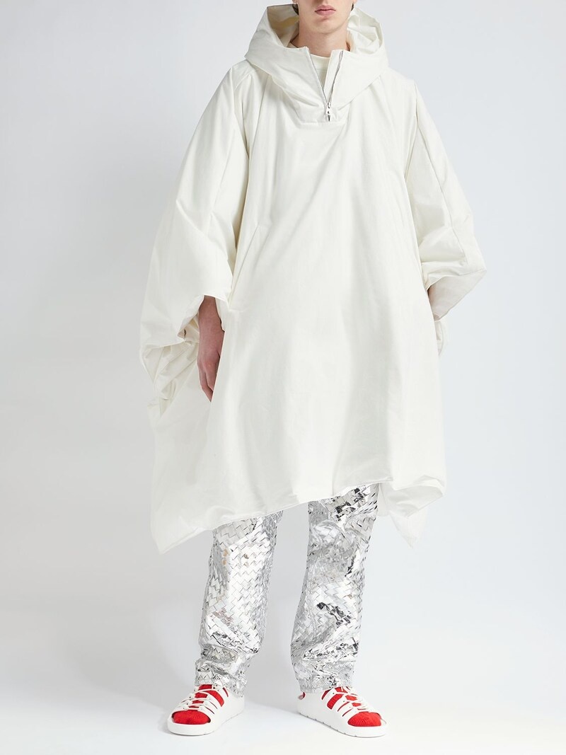 Oversize frosted poplin padded cape - 2