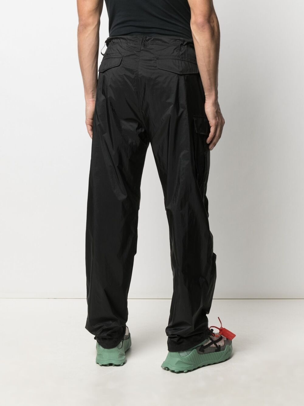 textured cargo trousers - 4