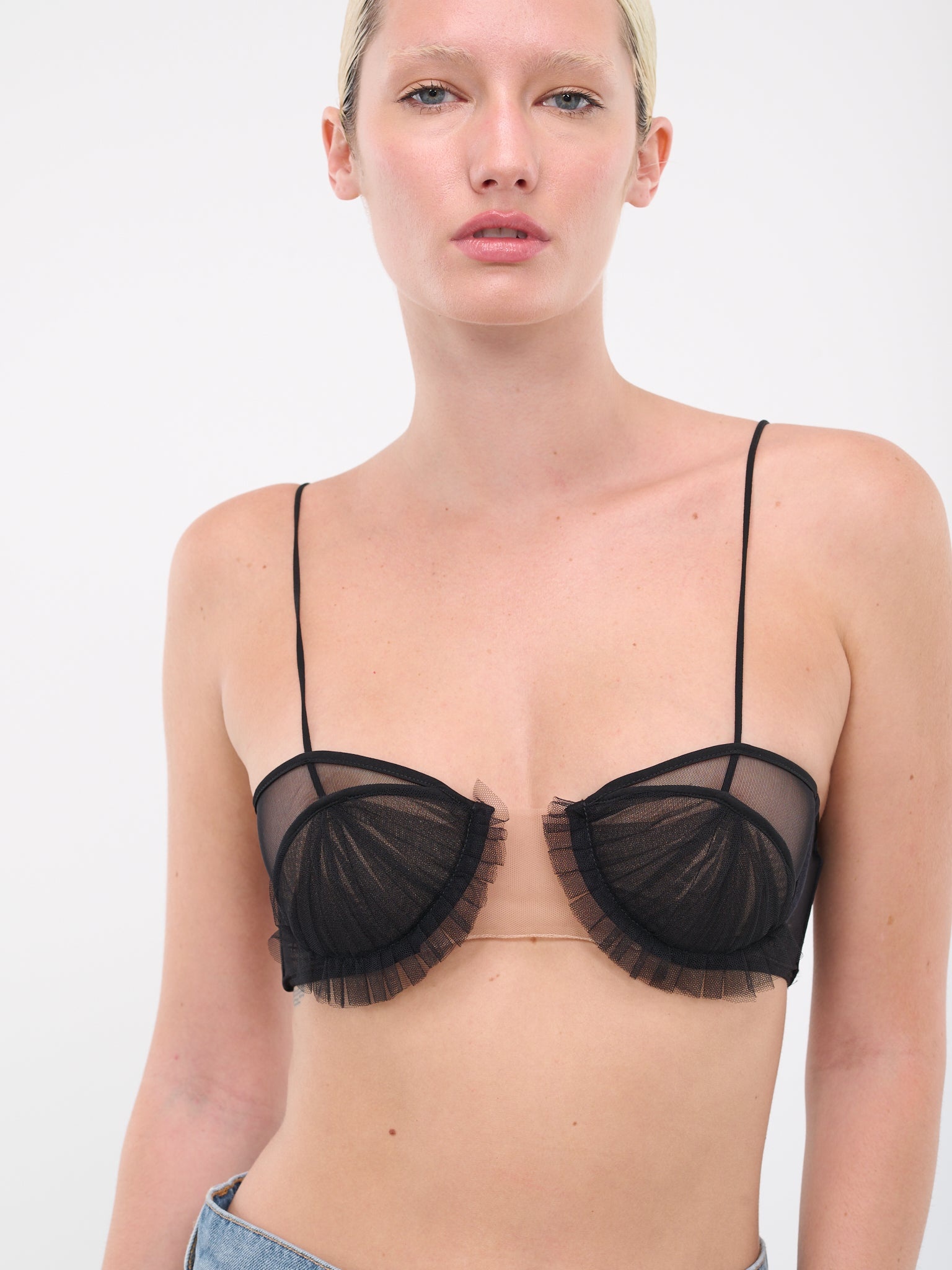 Tulle Appliqué Bra - 4