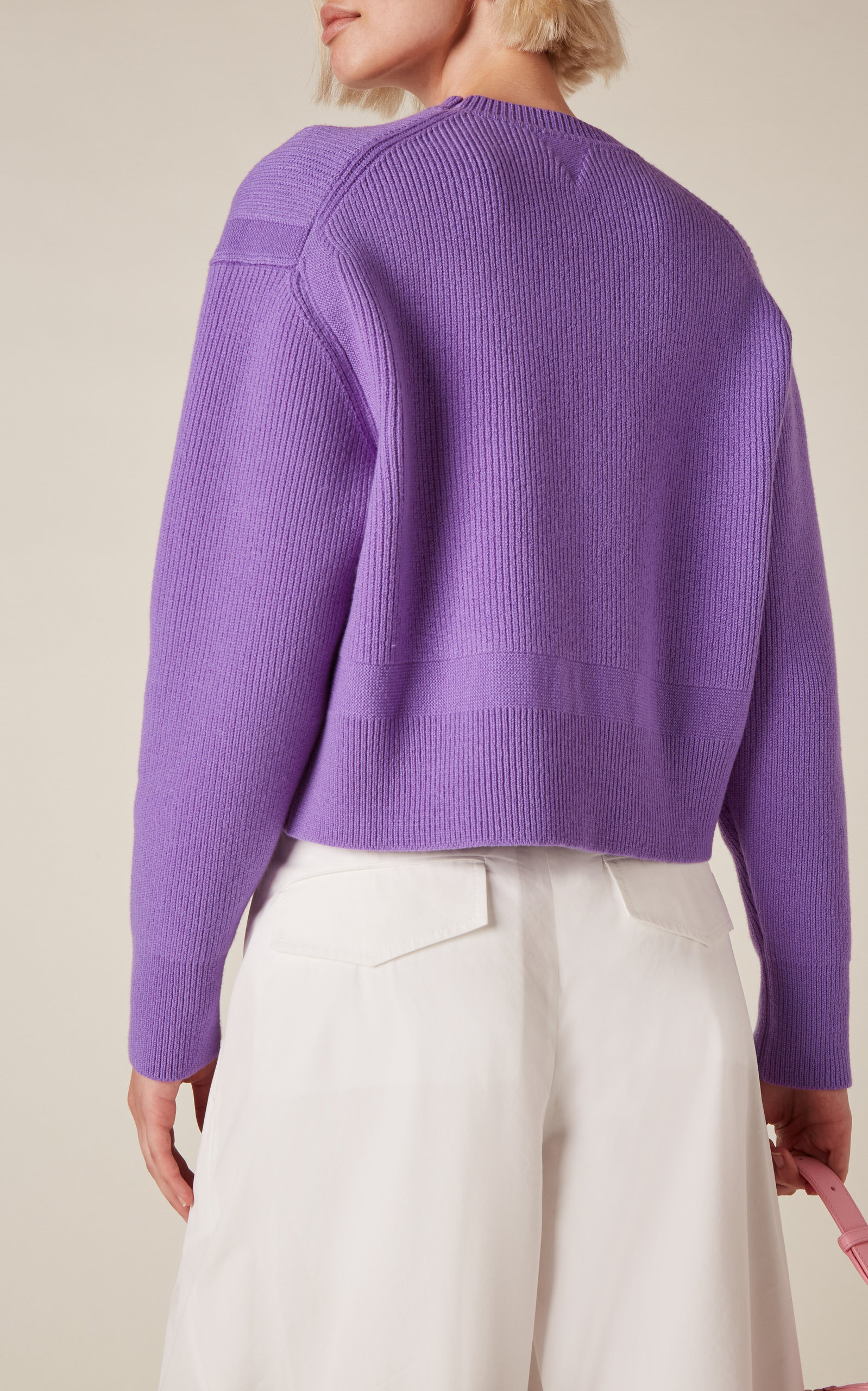 English Ribbed Cashmere-Blend Sweater purple - 4