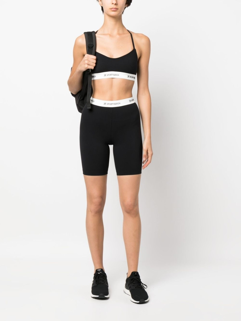 Sporty & Rich logo-waistband shorts outlook