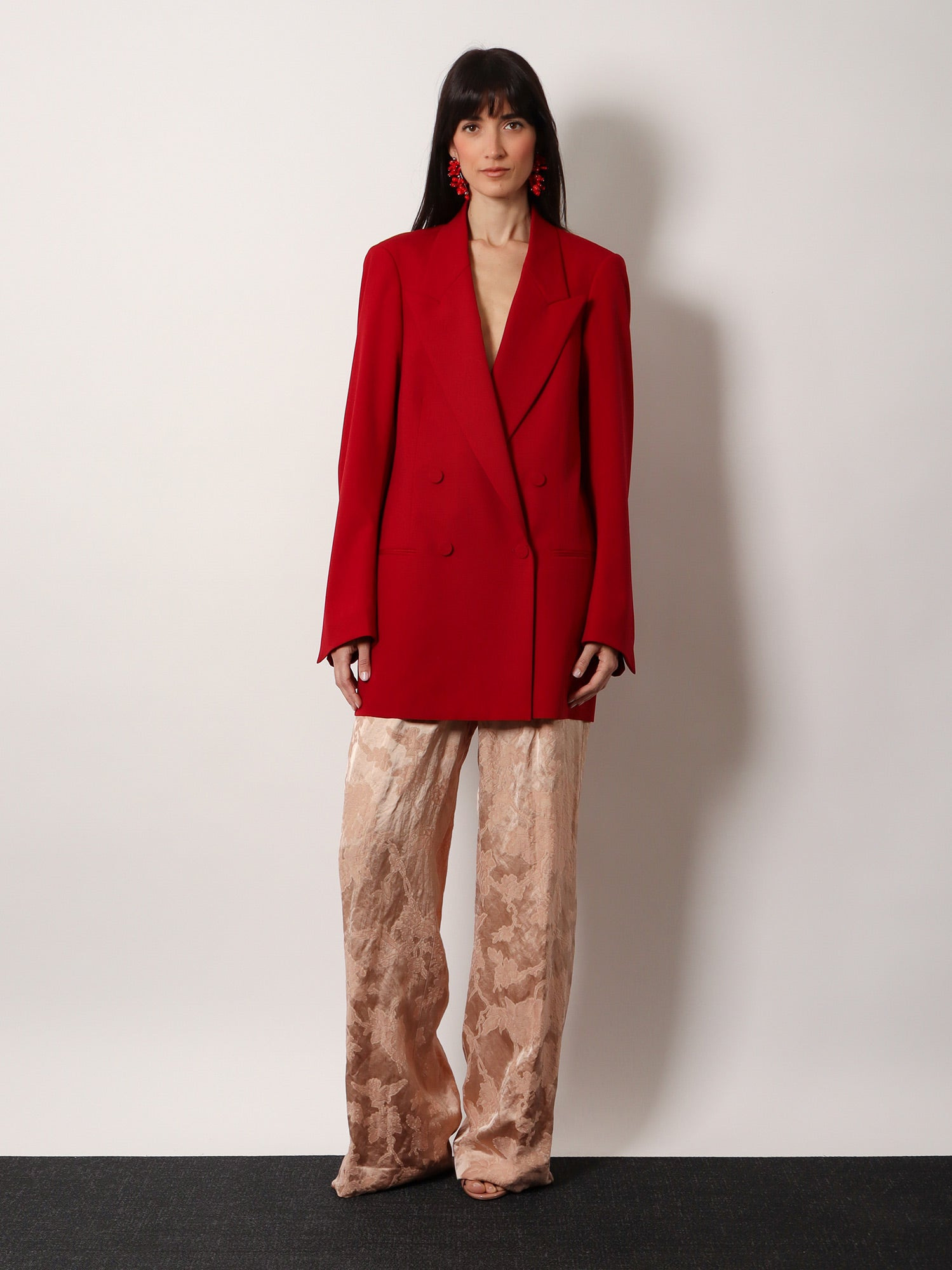 Dries Van Noten Damasked Linen And Viscose Trouser With Belt - 2