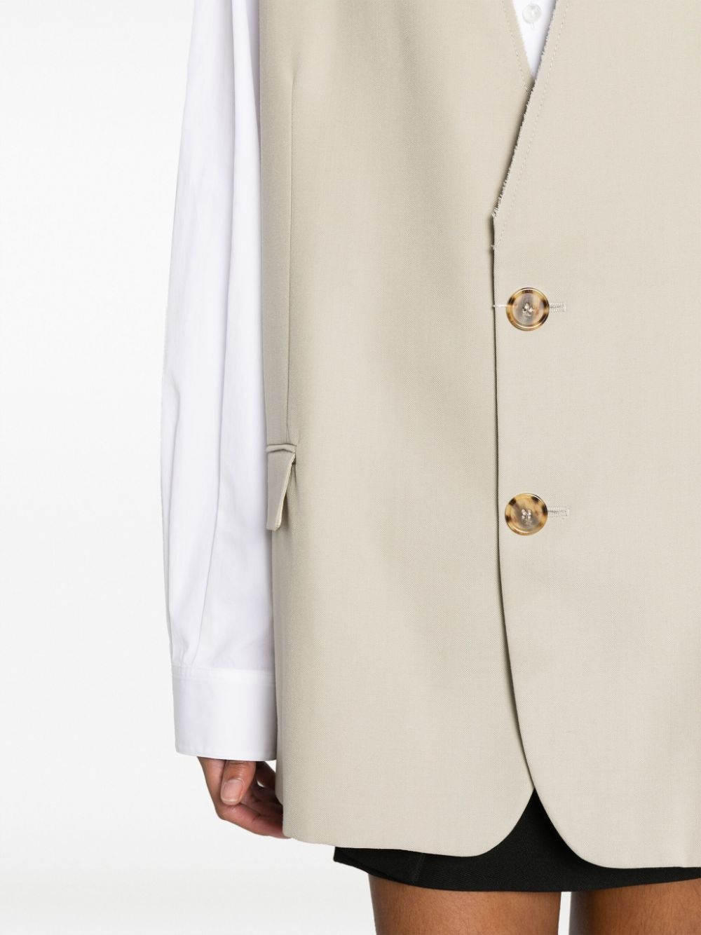 MM6 Maison Margiela single-breasted tailored vest | REVERSIBLE