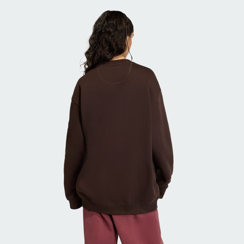 Essentials Fleece Long Oversized Crew Sweatshirt 3