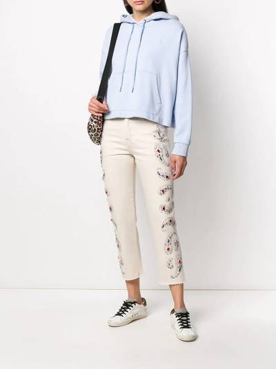 Golden Goose paisley-embellished cropped jeans outlook