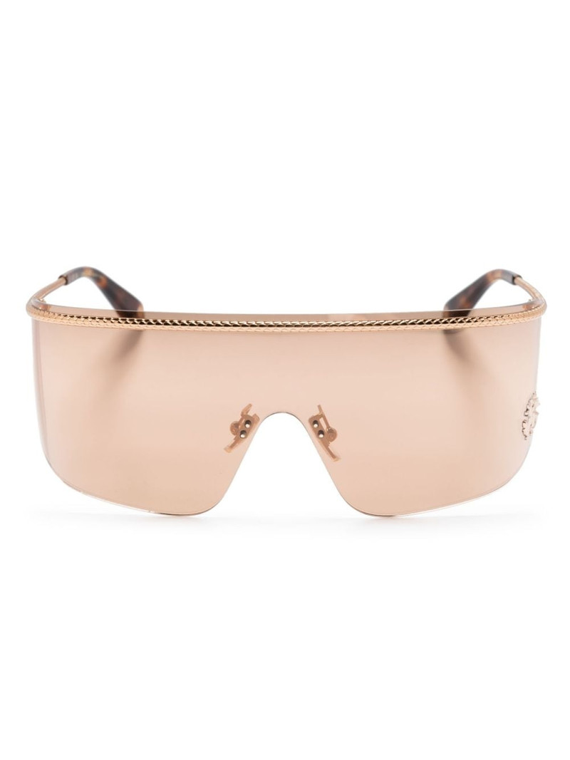 logo-plaque oversize-frame sunglasses 1
