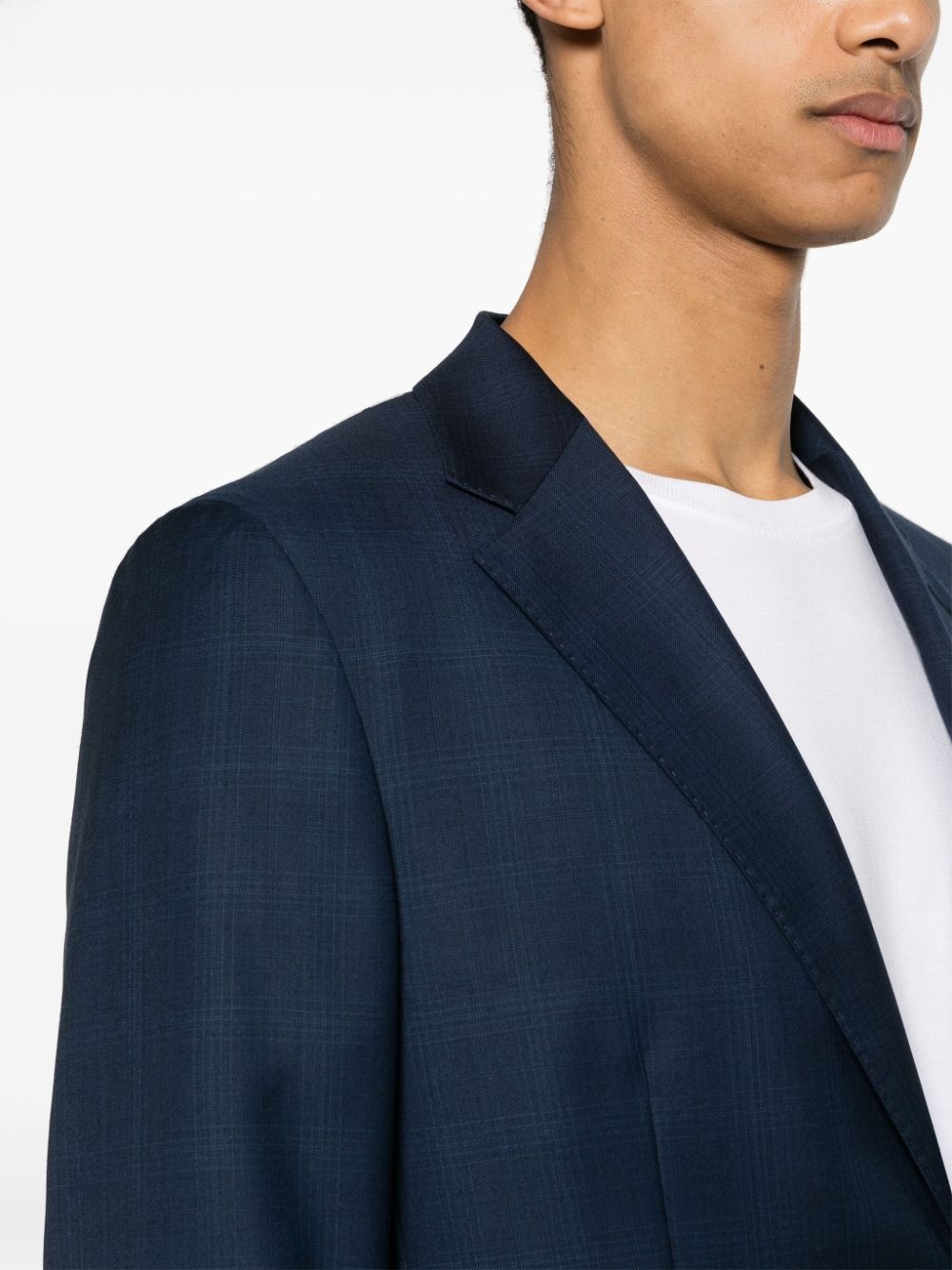 checked single-breasted suit - 5