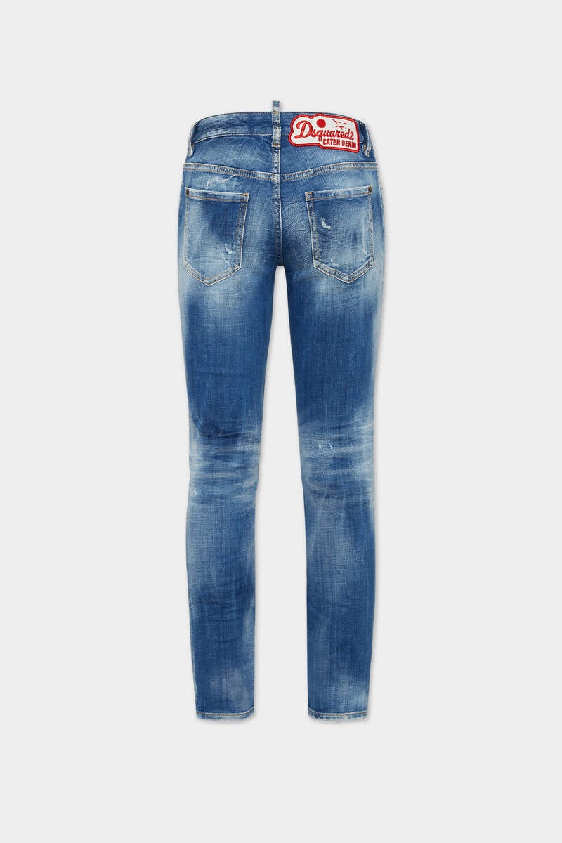 MEDIUM SMALL HOLE WASH MEDIUM WAIST JENNIFER JEANS - 2