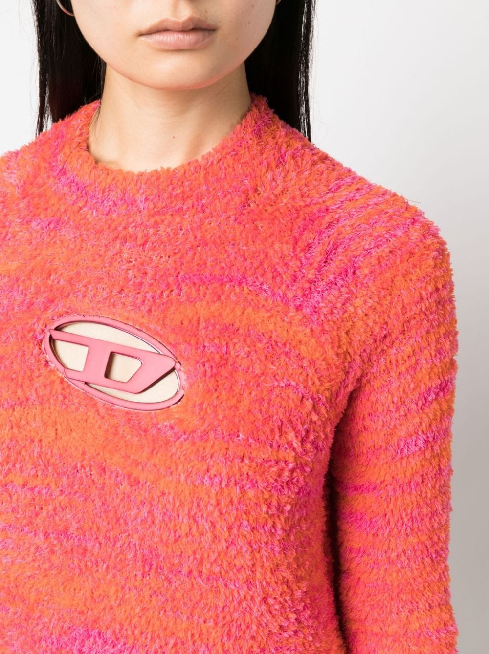 logo-plaque towelling-finish jumper - 5