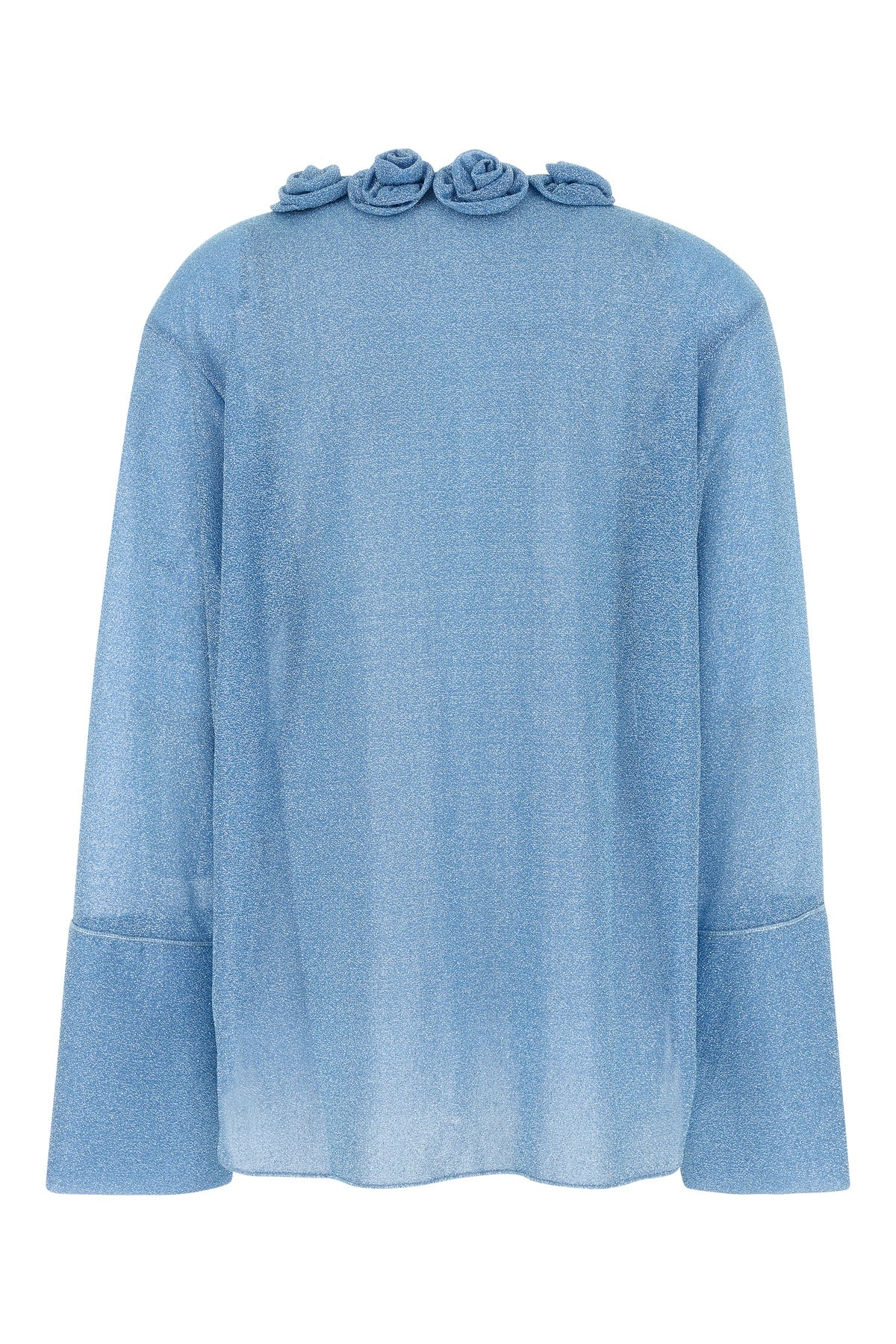 Light-blue nylon blouse - 2