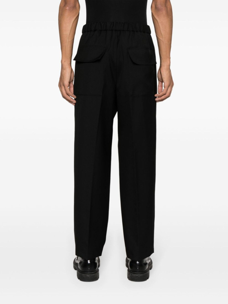 elasticated-waistband wool trousers 4