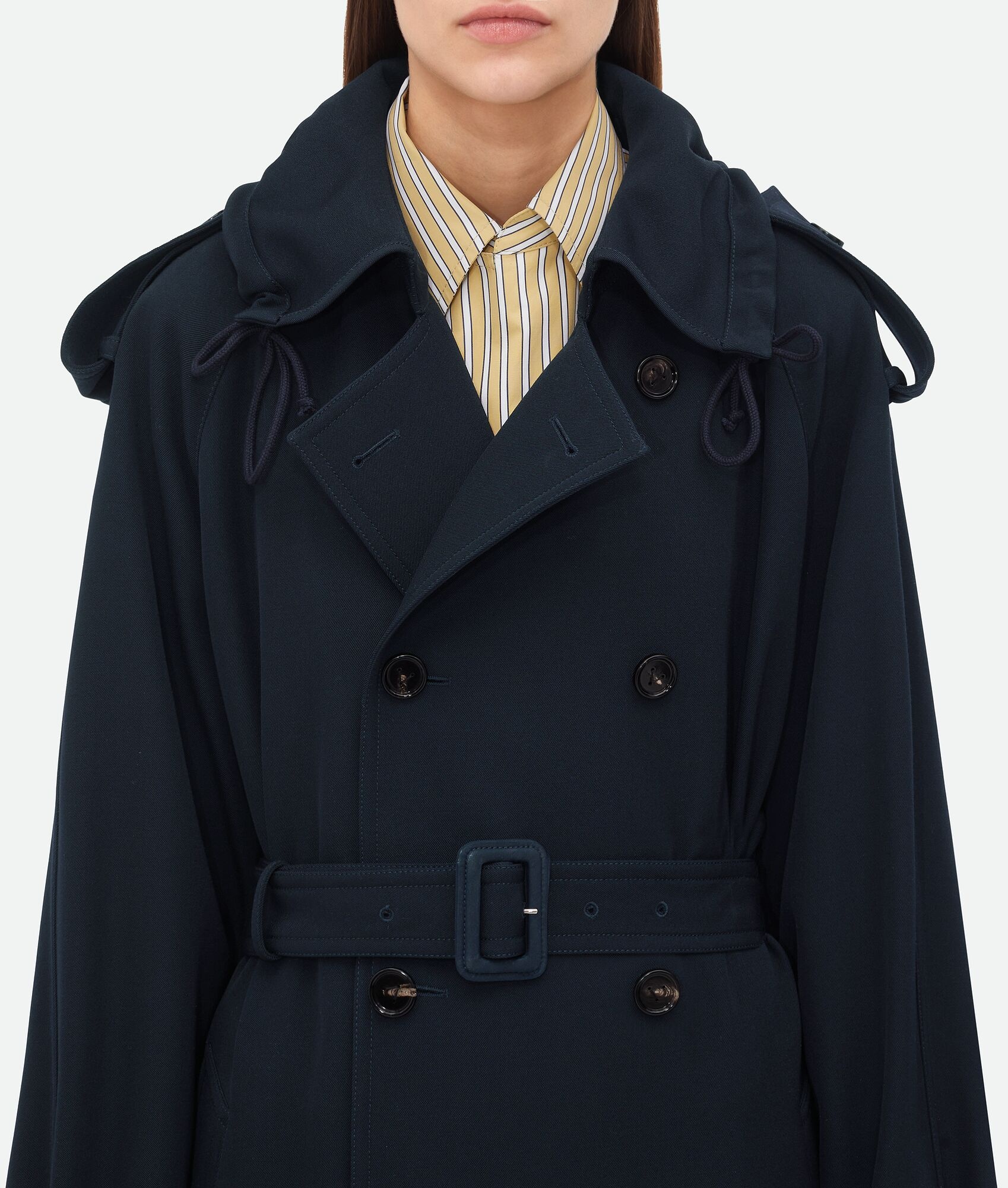 Wool Gabardine Trench Coat - 5