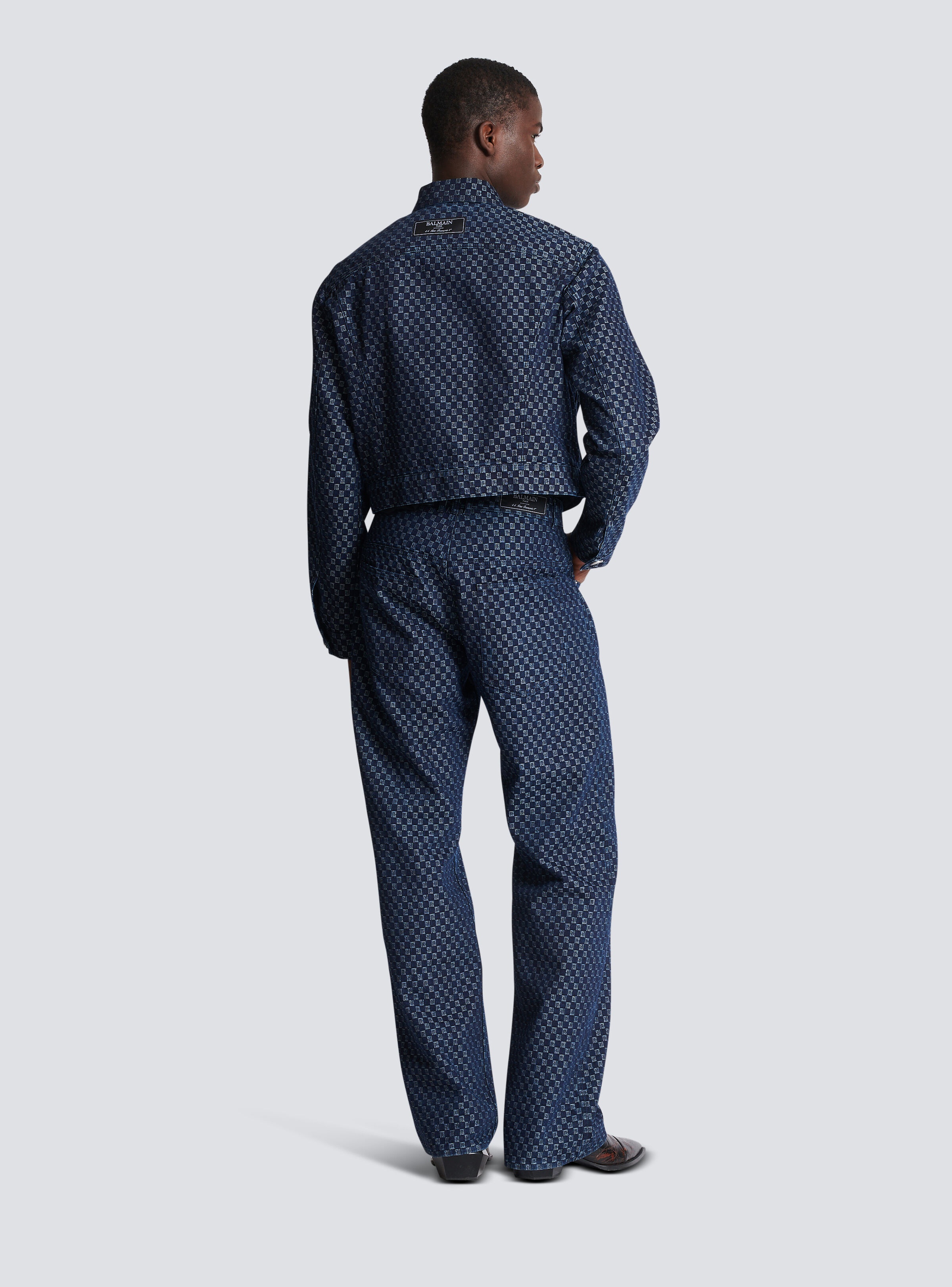 Mini monogram jacquard denim jacket - 4