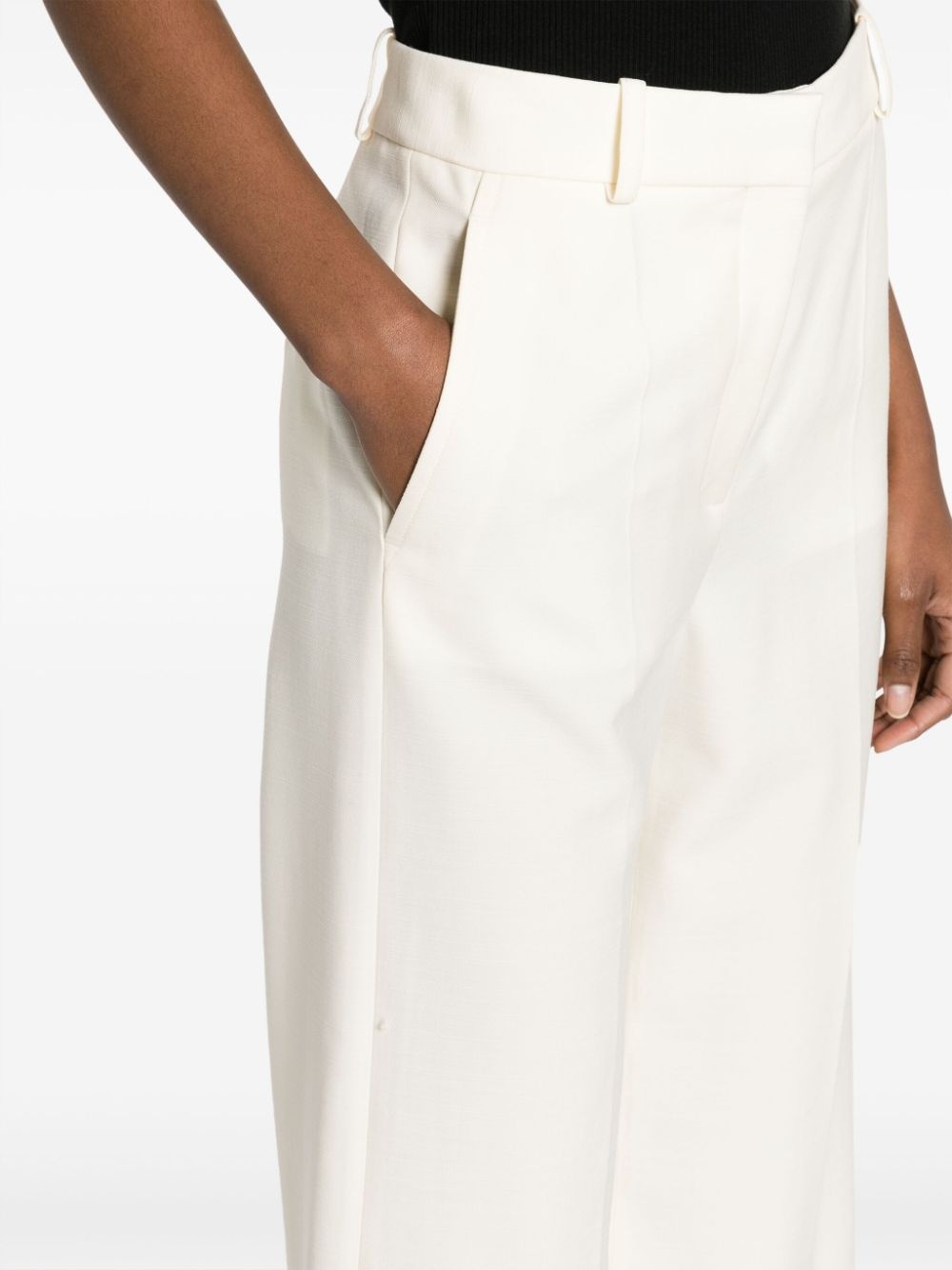 straight-leg wool trousers - 5