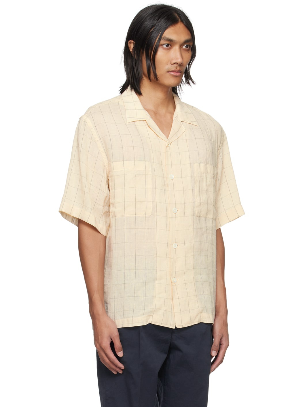 Beige Check Shirt - 2