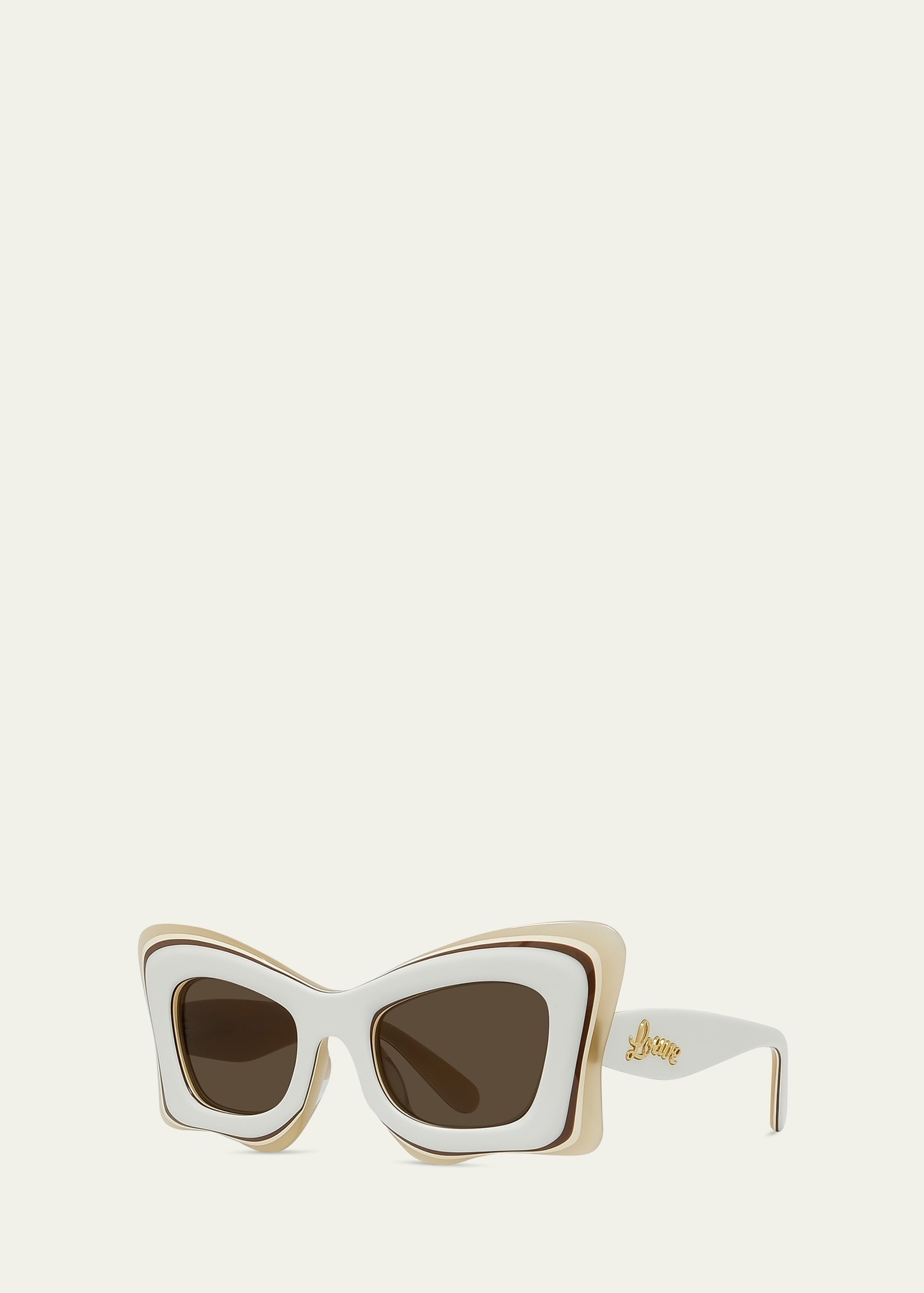 Multicolor Acetate Butterfly Sunglasses - 2