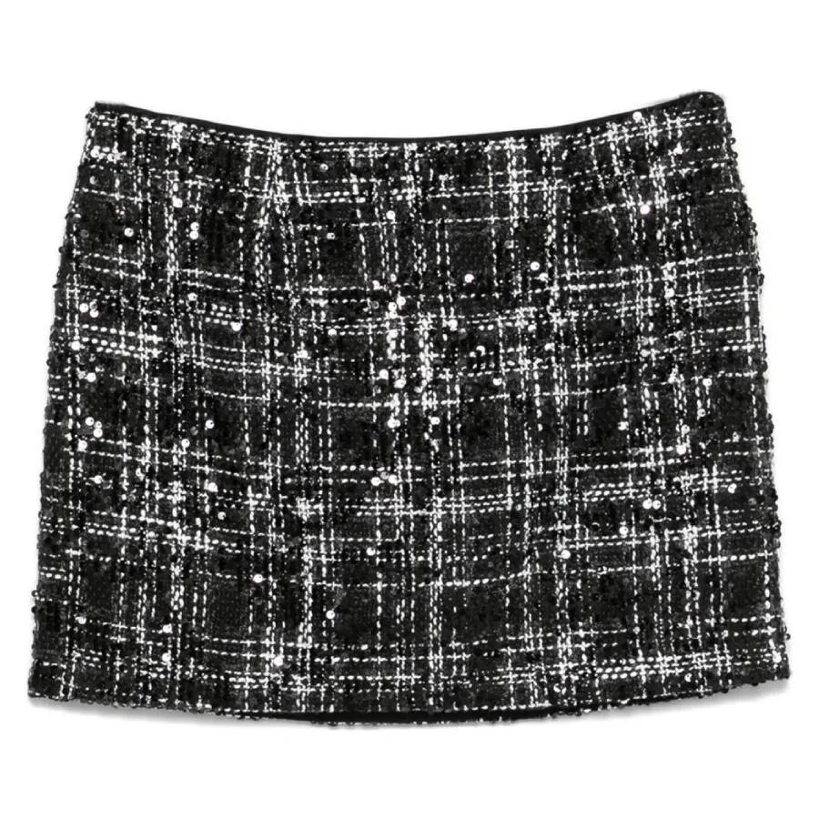 Rotate Boucle Sequin Embellished Mini Skirt - 1