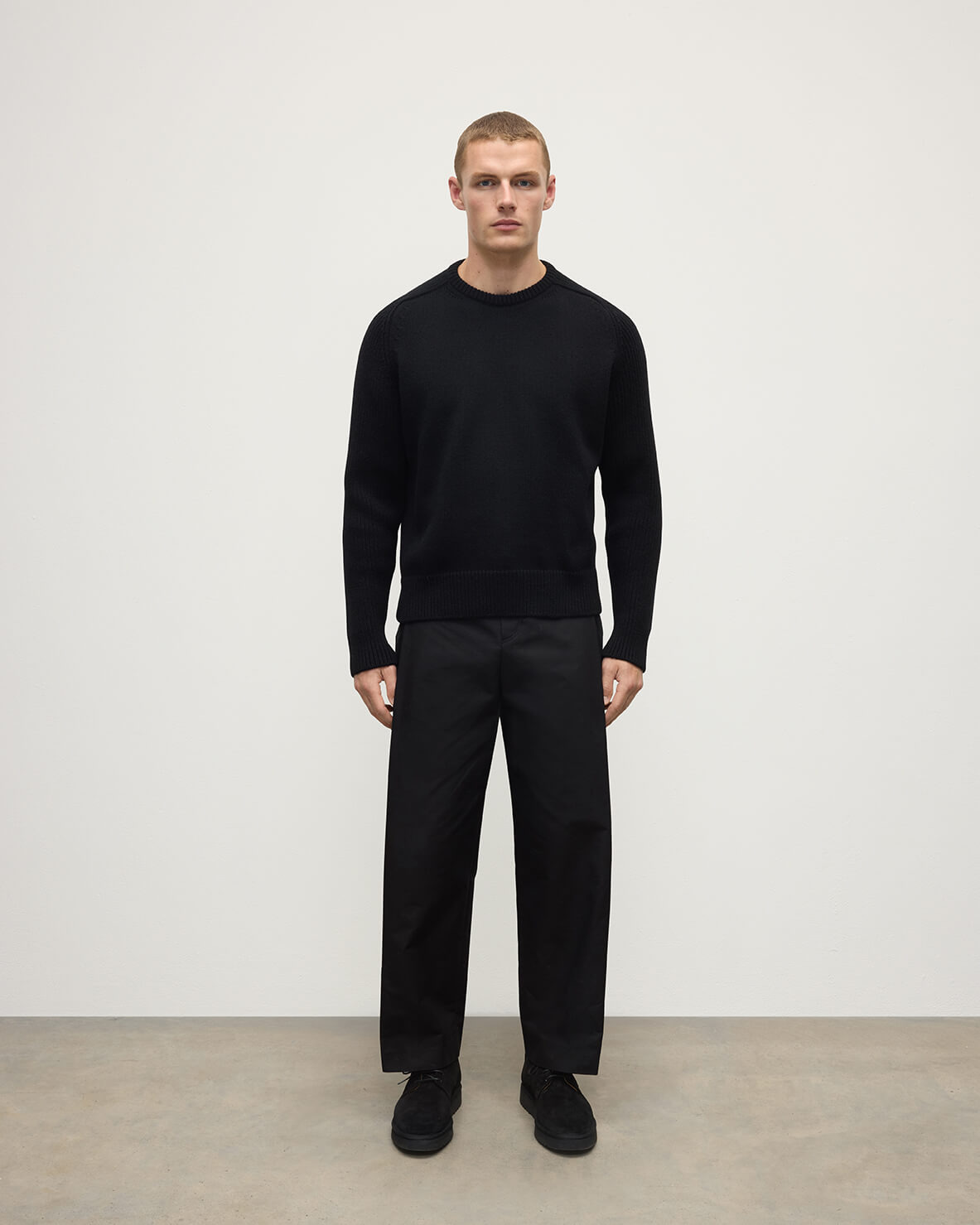 Ribbed Black Cashmere Jumper - 2