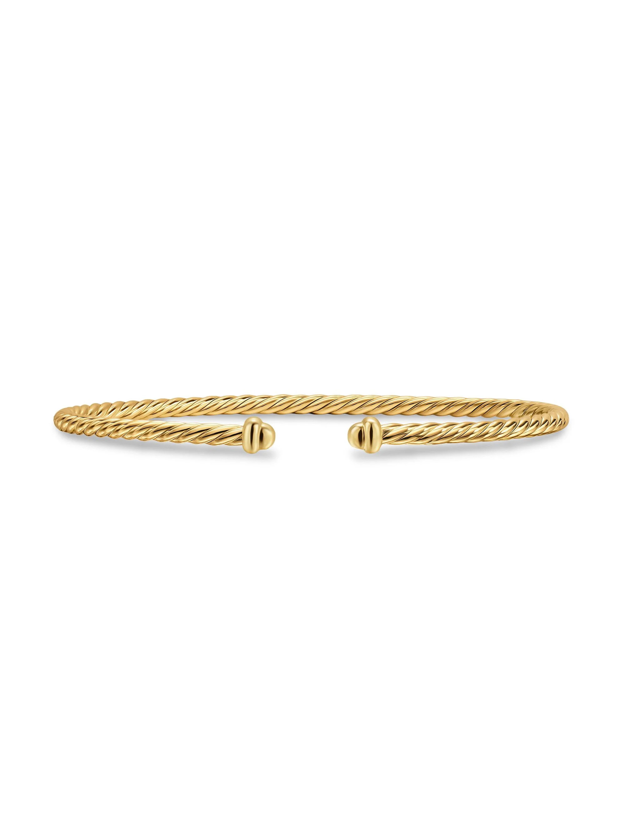 Women's Micro Cablespira Flex Bracelet in 18K Yellow Gold, 2.6MM - Gold - 1