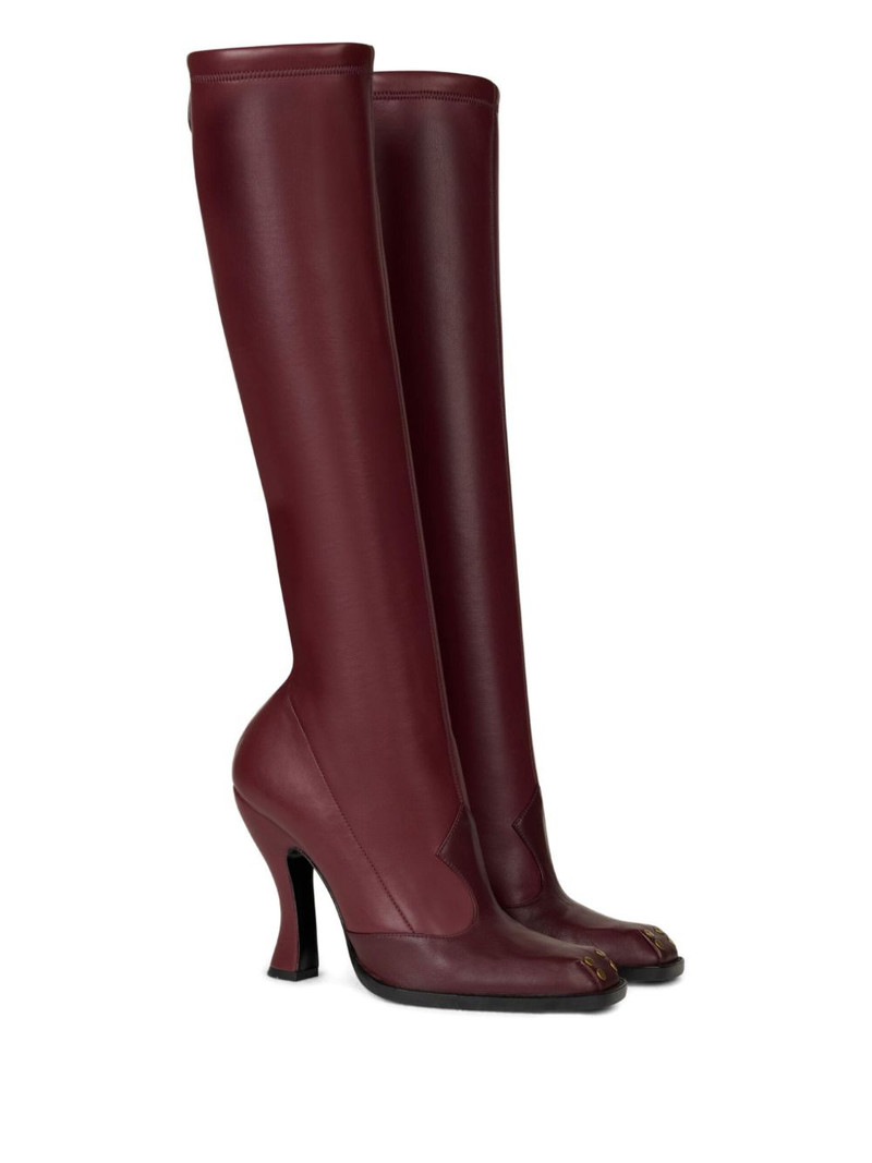 Etro 105mm high-heeled studded boots outlook