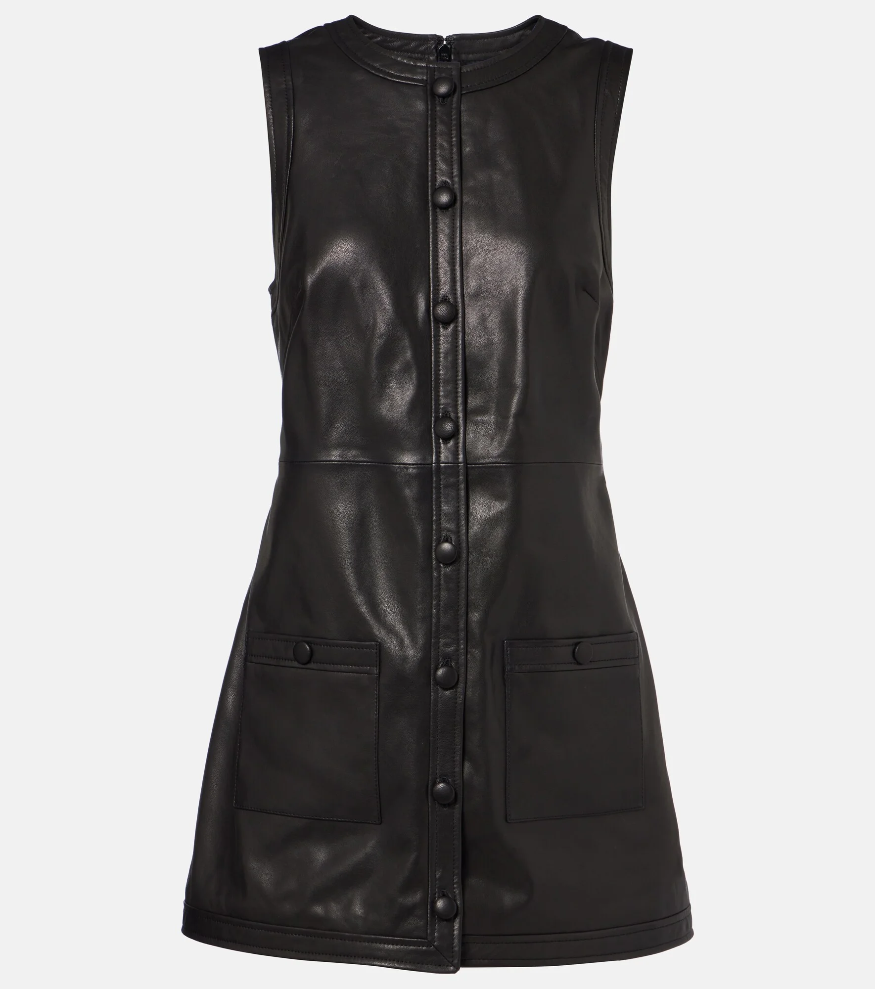 Leather shirt dress - 1