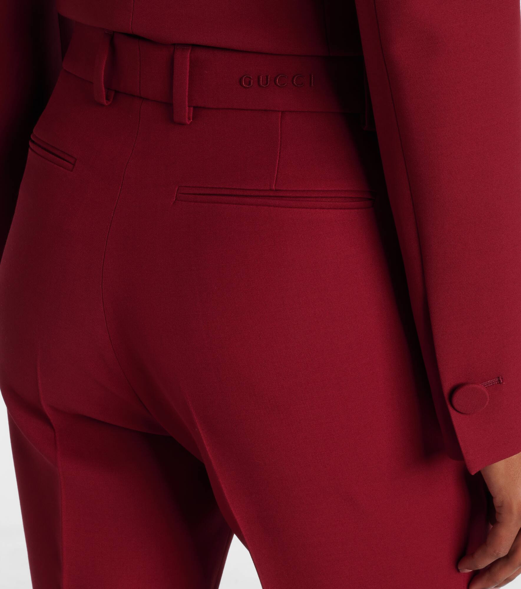 Silk and wool straight pants - 6