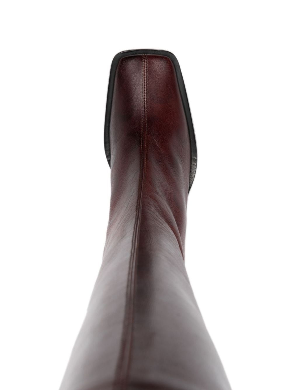 70mm airbushed-leather knee boots - 4