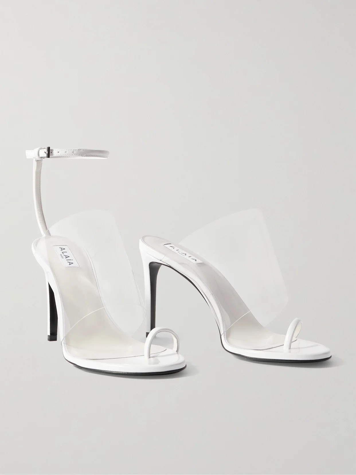 Asymmetric Patent-leather And Pvc Sandals - 1