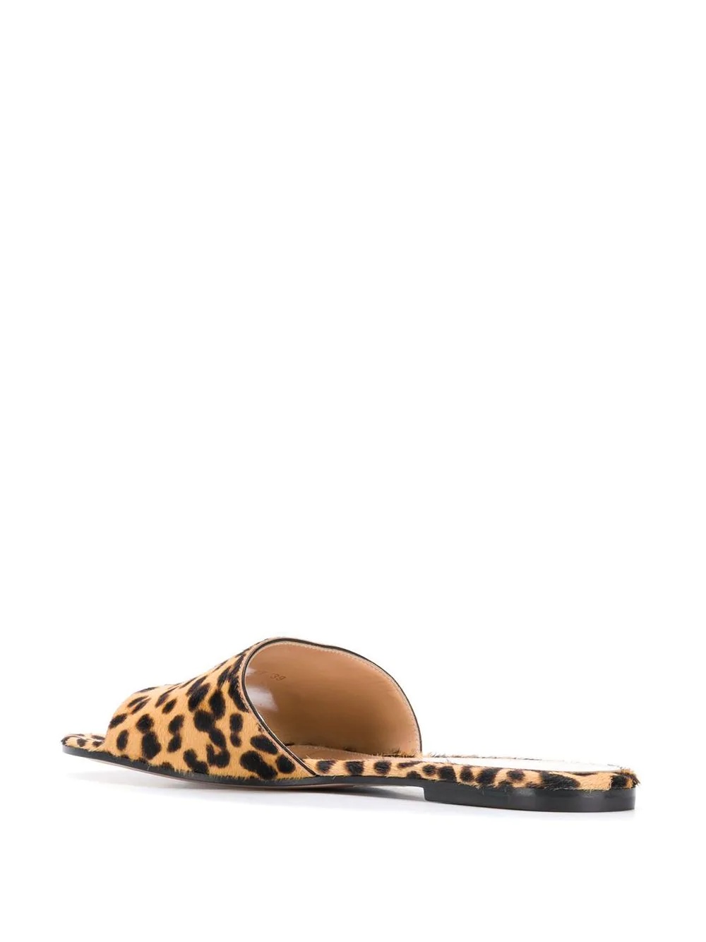 leopard print slip-on sandals - 3