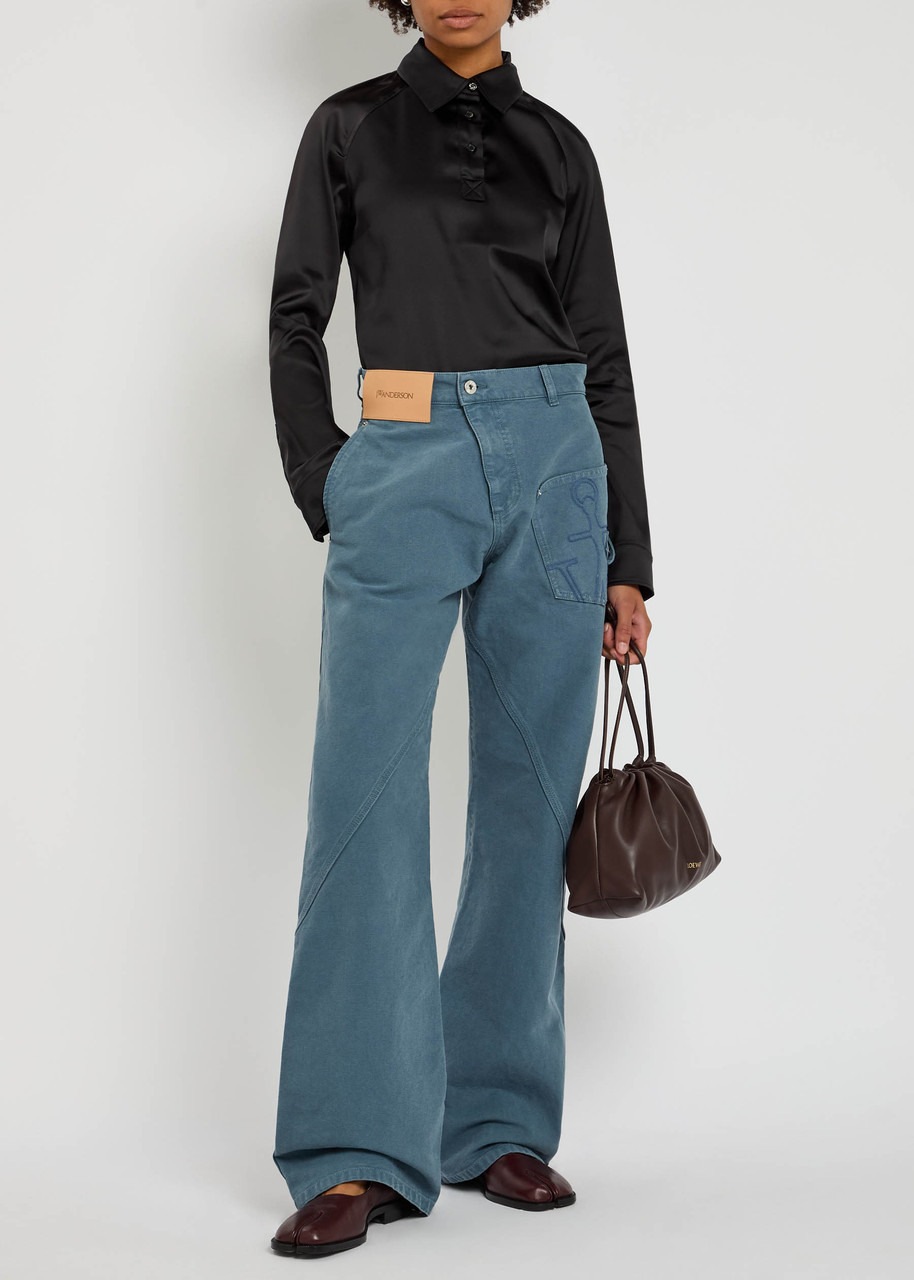 JW Anderson Stretch-satin Polo top - 4
