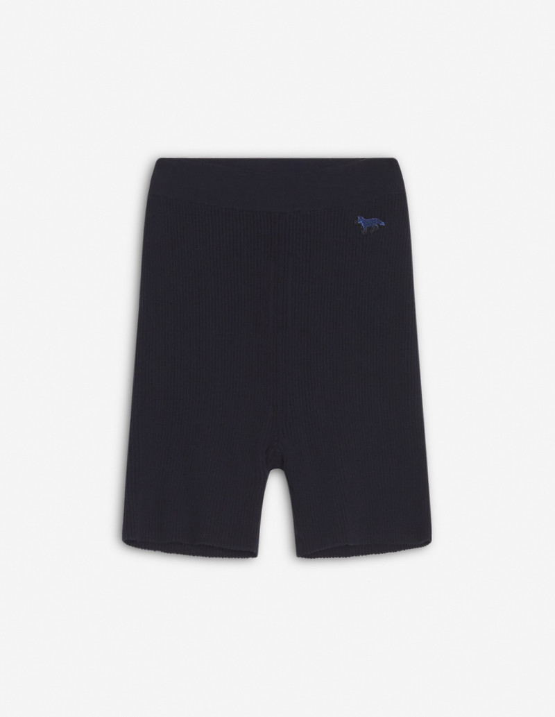 BABY FOX PATCH FINE RIBBED SHORTS - 1