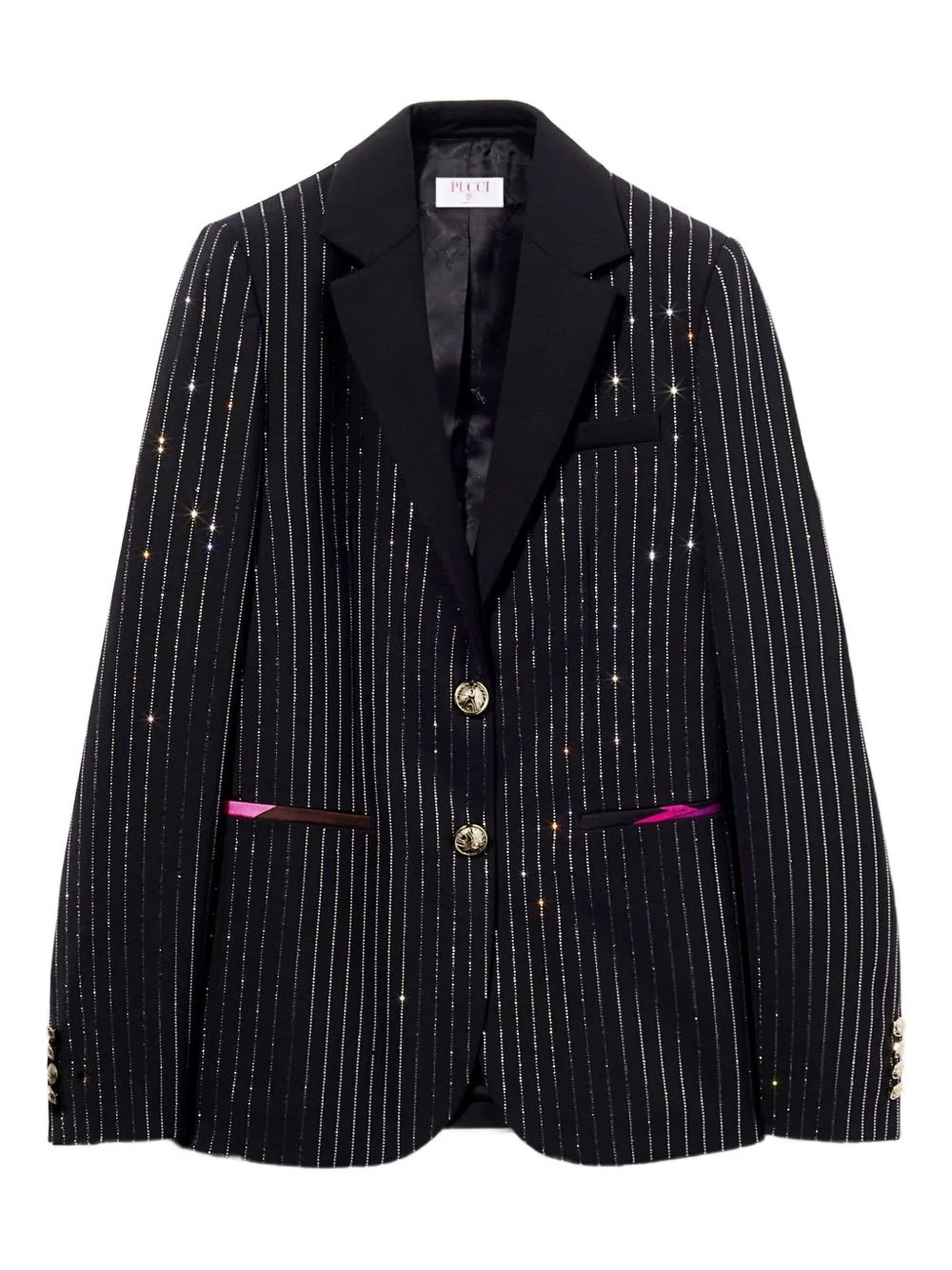 pinstripe rhinestone blazer - 1