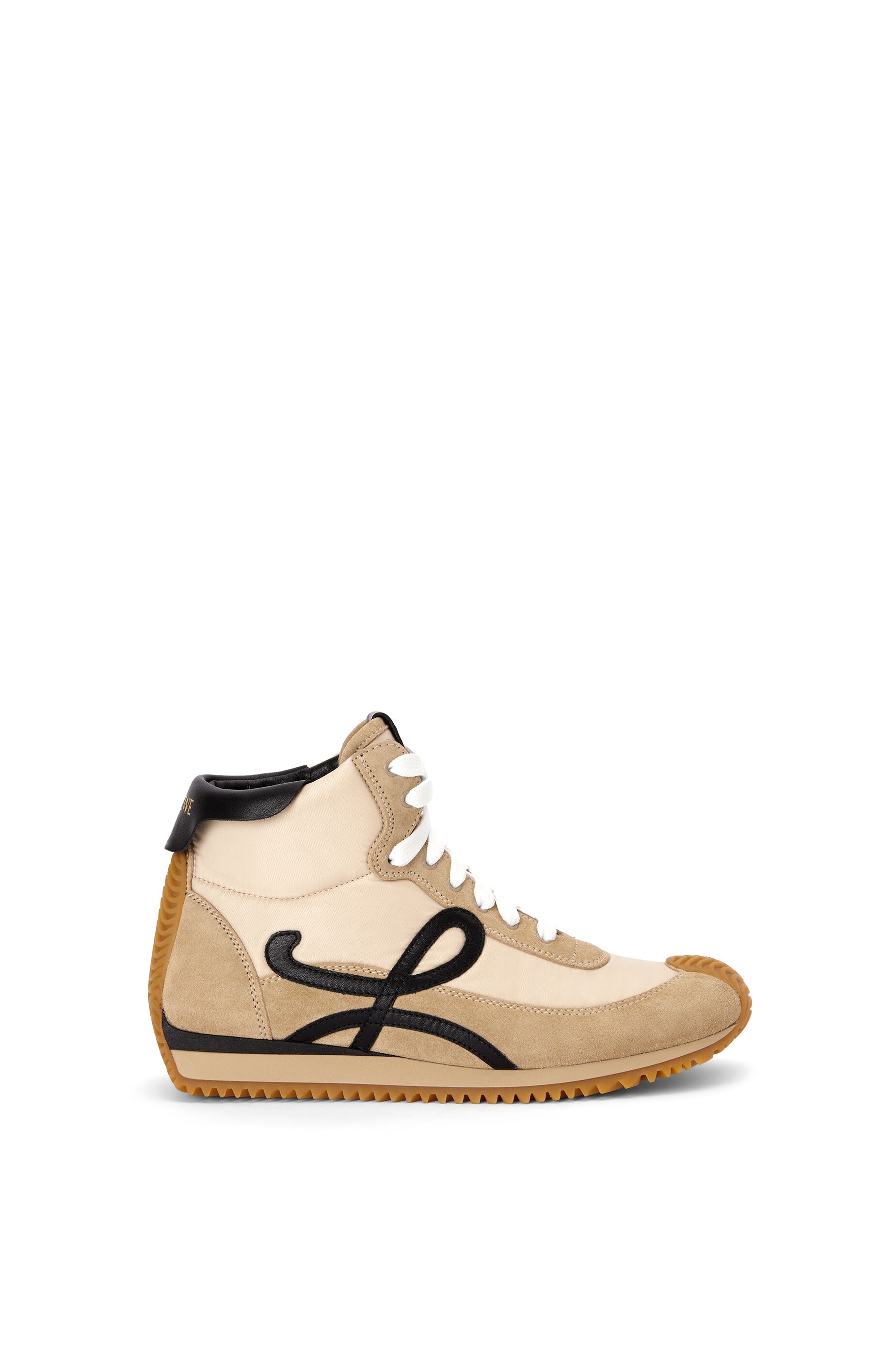 High top flow runner in nylon and suede - 1