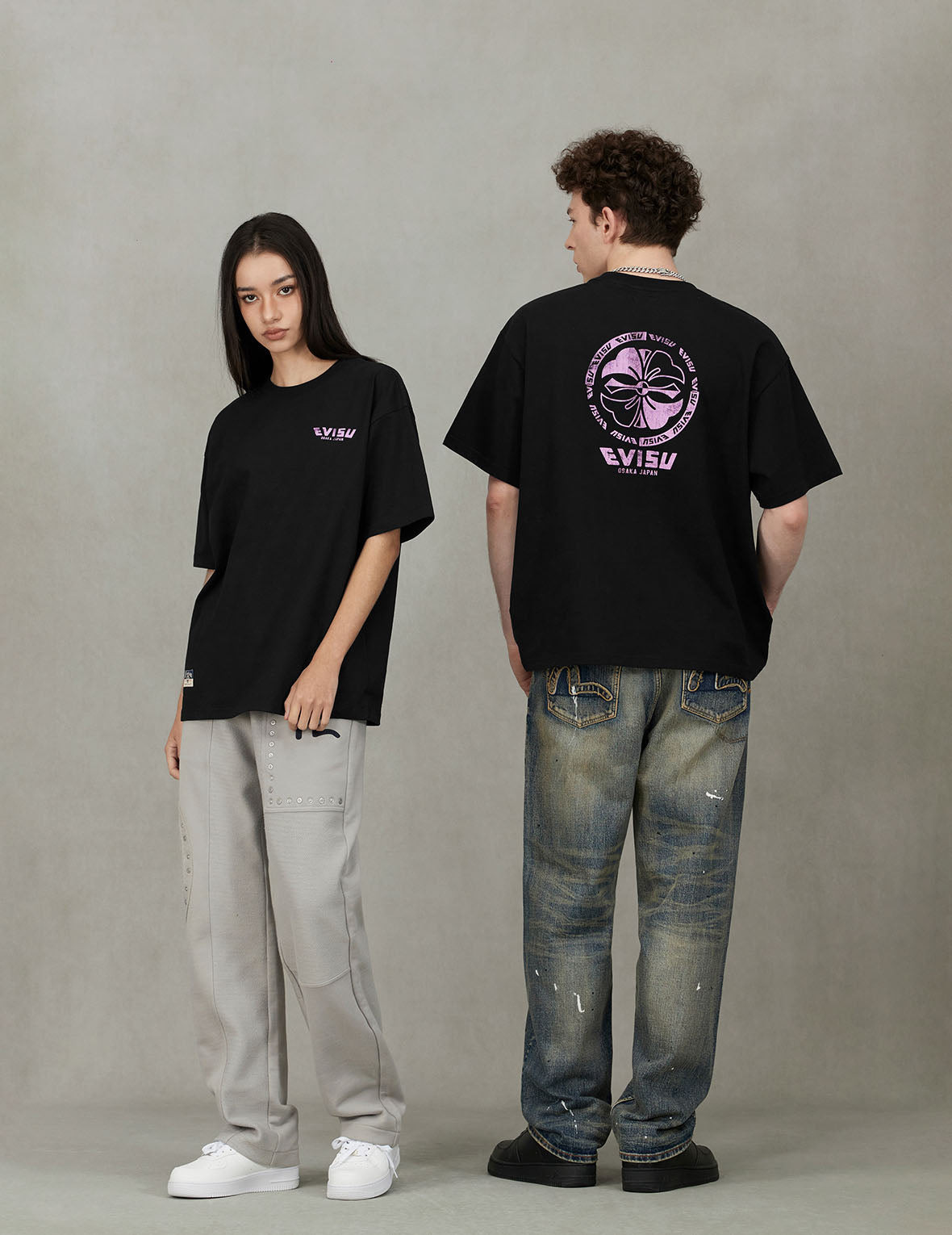 7-Pocket Design Vintage Washed Loose Fit Jeans #2038 - 7