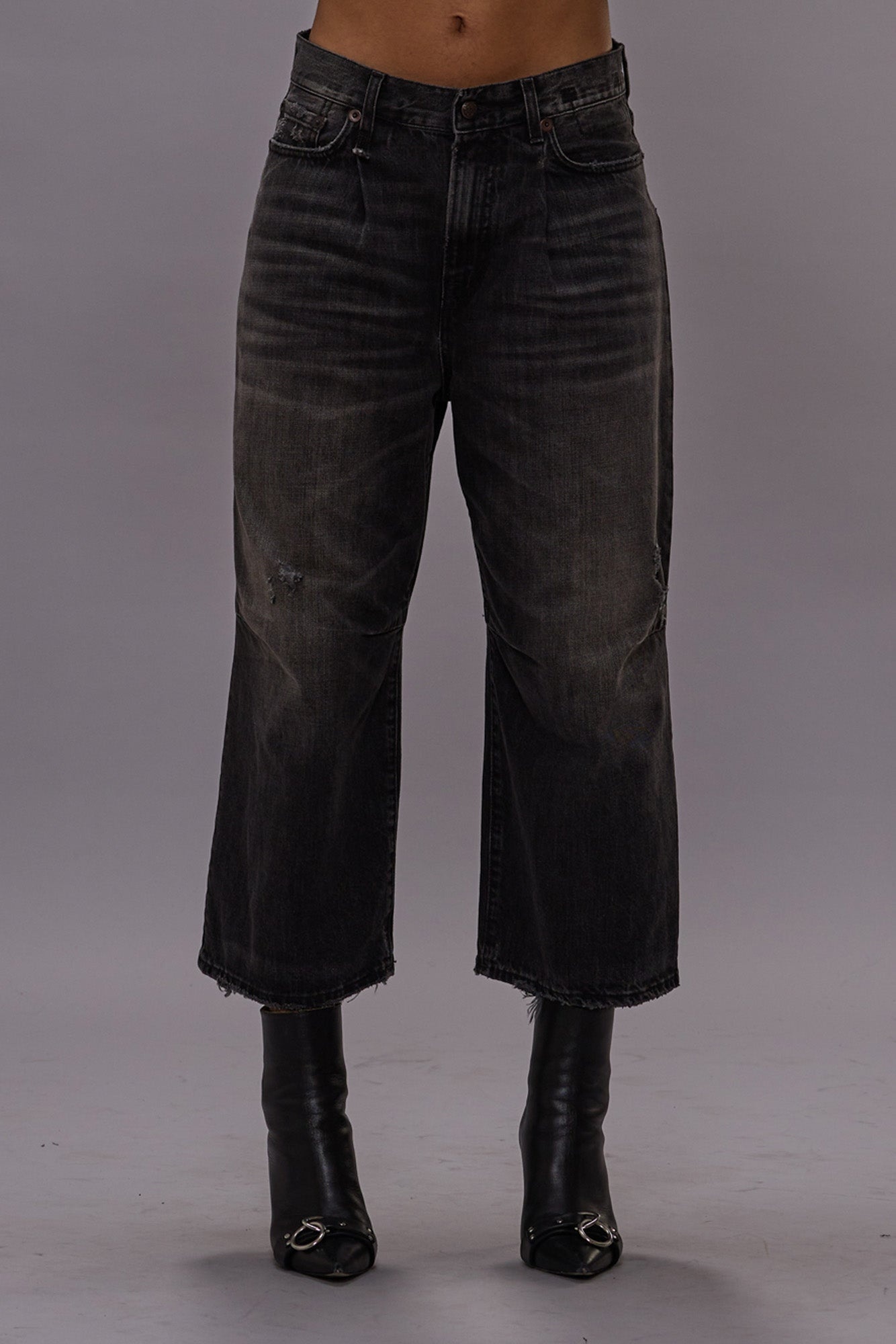 CROP WIDE LEG JEAN - WILSON BLACK - 2