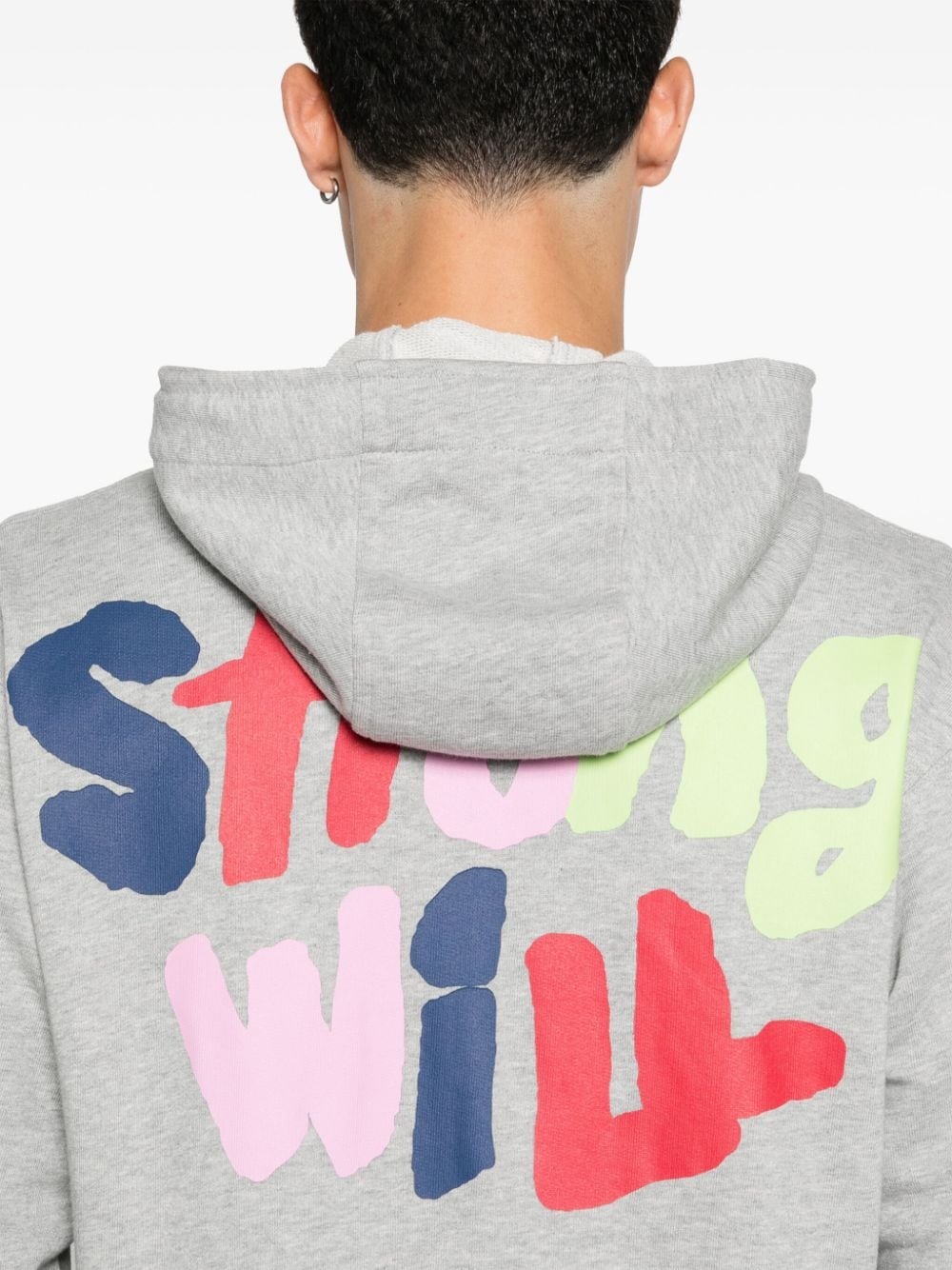 slogan-print hoodie - 5