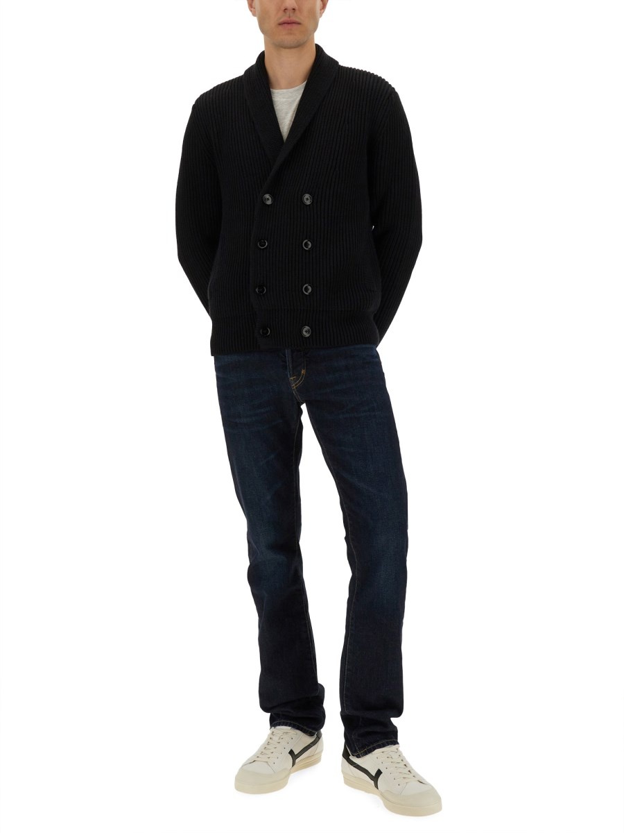 STRAIGHT FIT STRETCH DENIM JEANS - 2