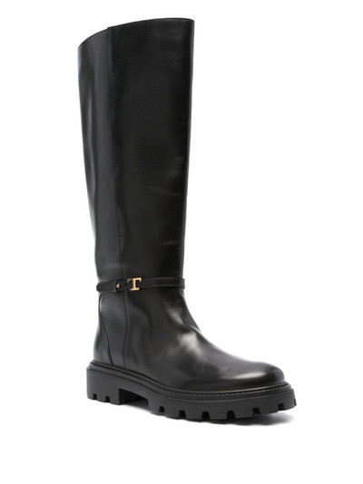 Tod's leather knee-high boots outlook